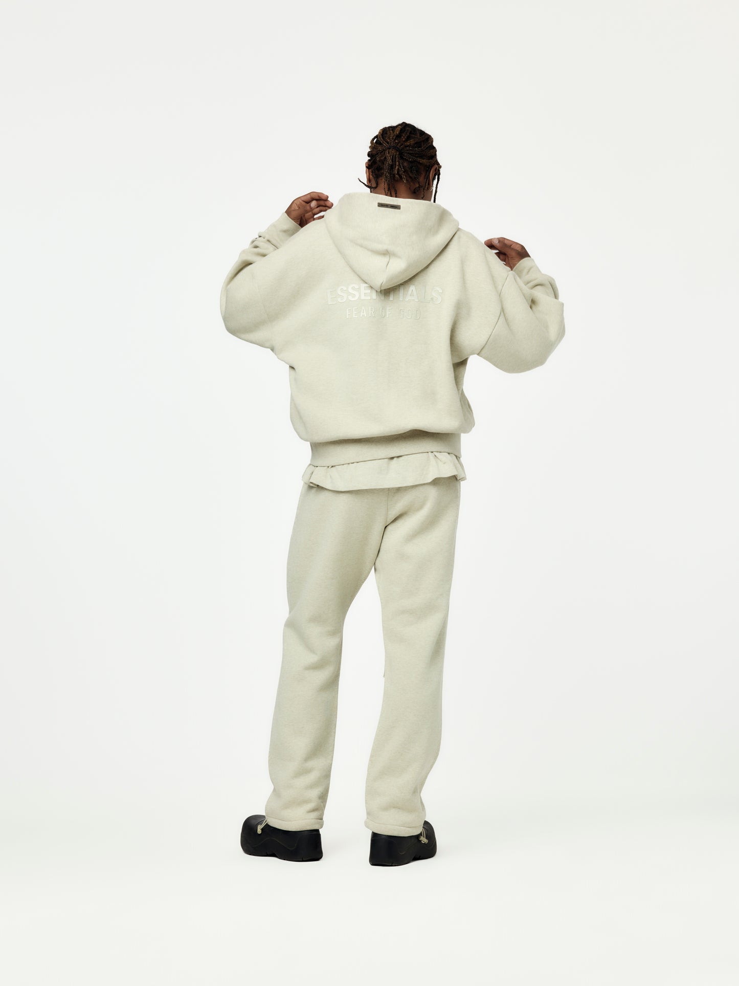 Classic Fit Fleece Zip Up (Heather Stone)