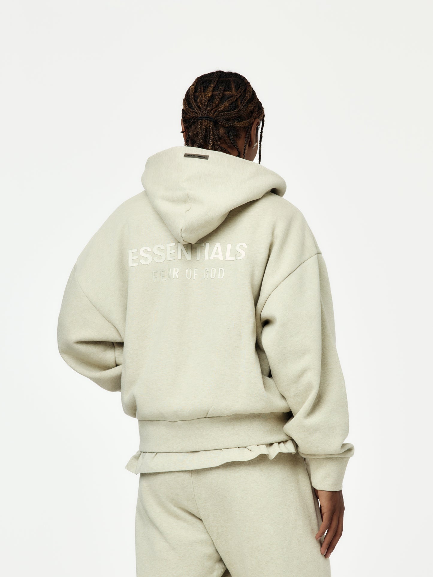 Classic Fit Fleece Zip Up (Heather Stone)