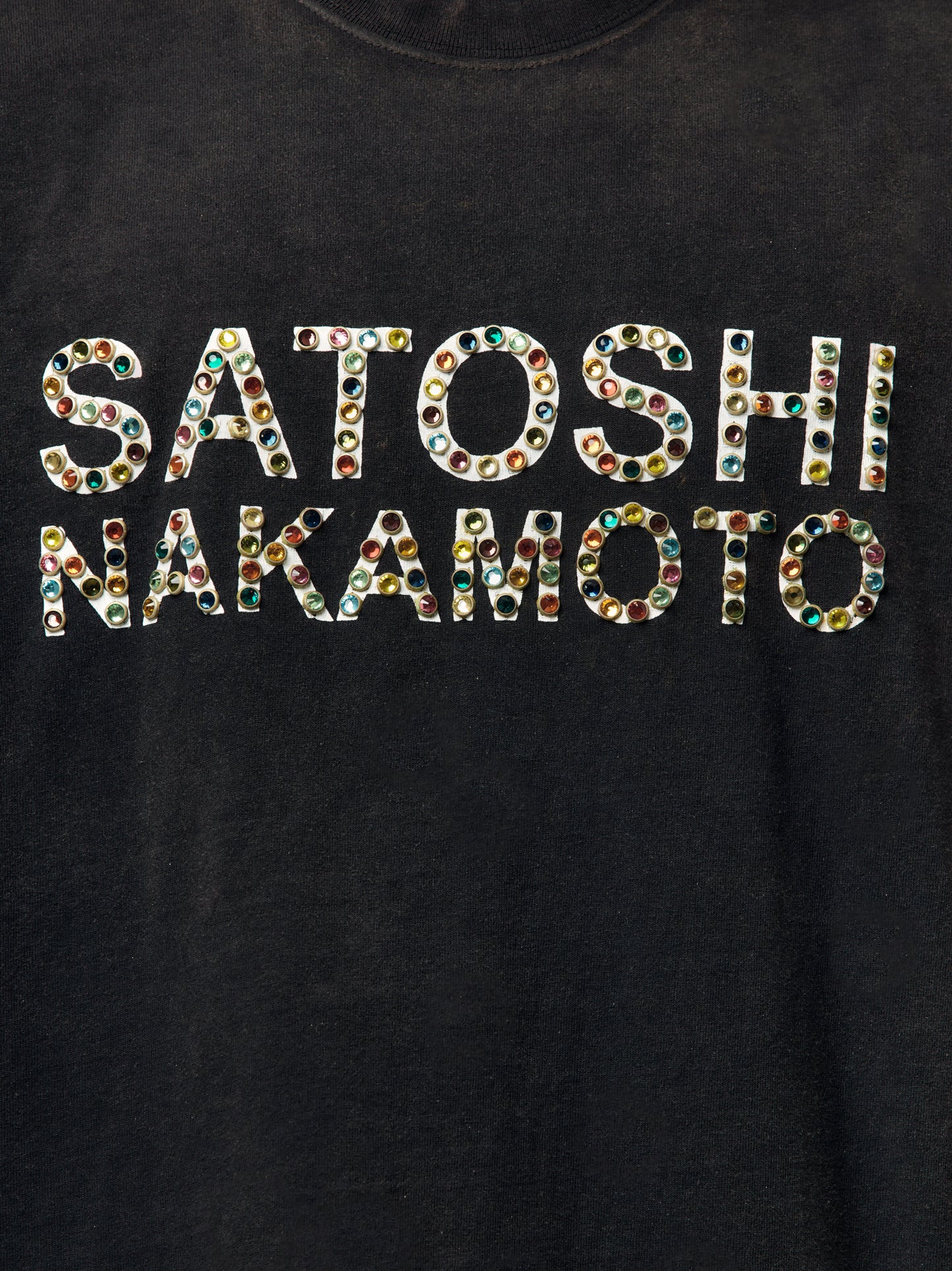 Studded Logo Tee (Washed Black)
