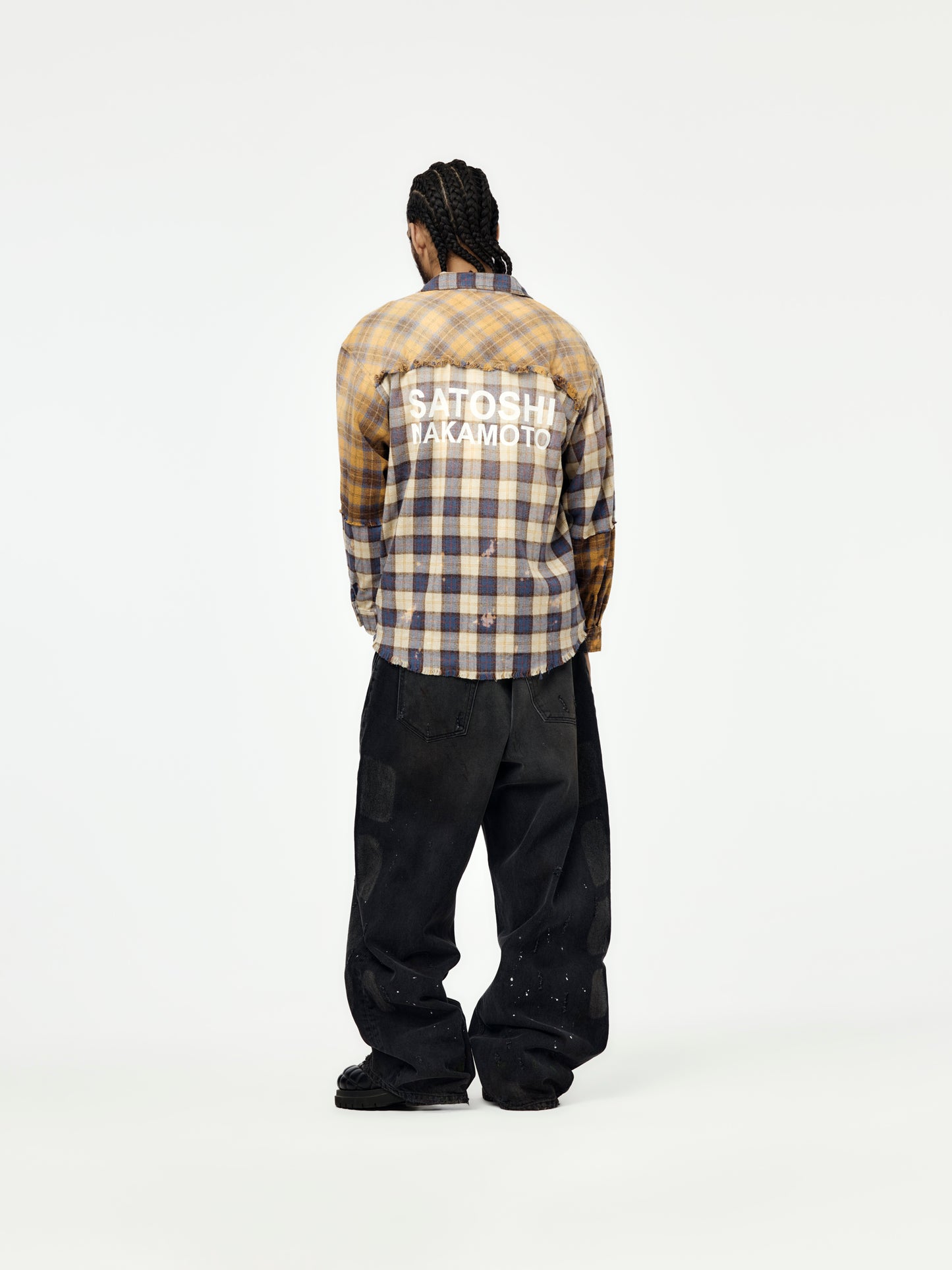 Patchwork Logo Flannel (Brown/Multi)