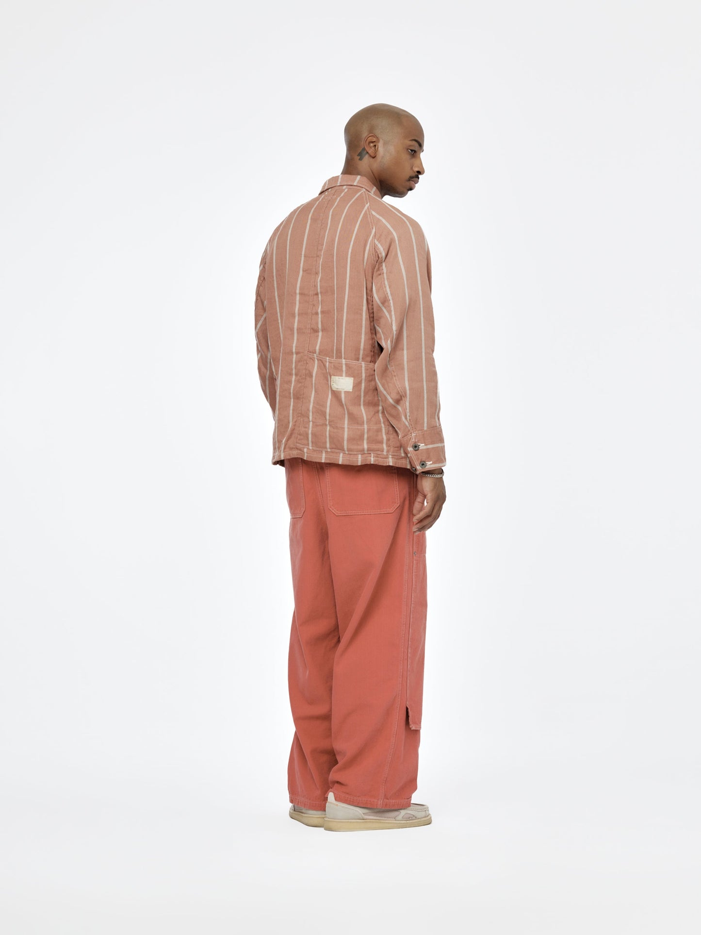Canvas W-Knee Easy Baggy Pants (Red)