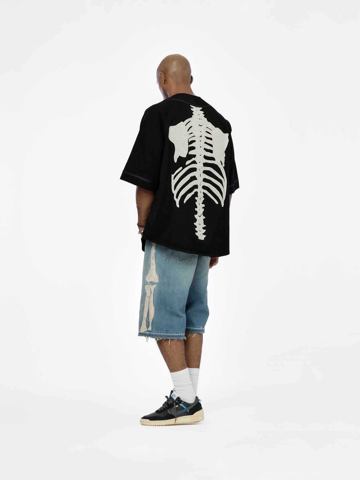 Densed Jersey Baseball Bone Shirt (Black)