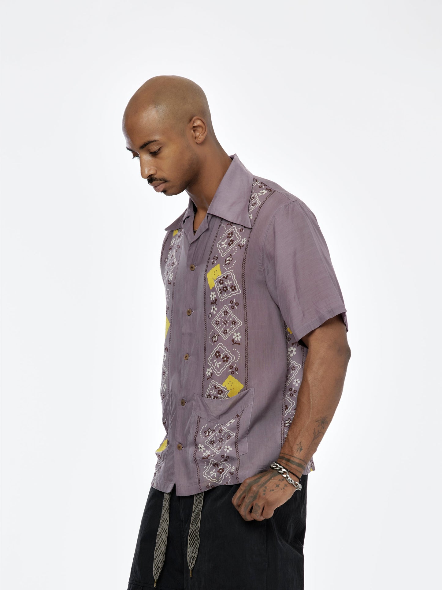 Silk Wrangle Peckish Cuba Shirt (Purple)
