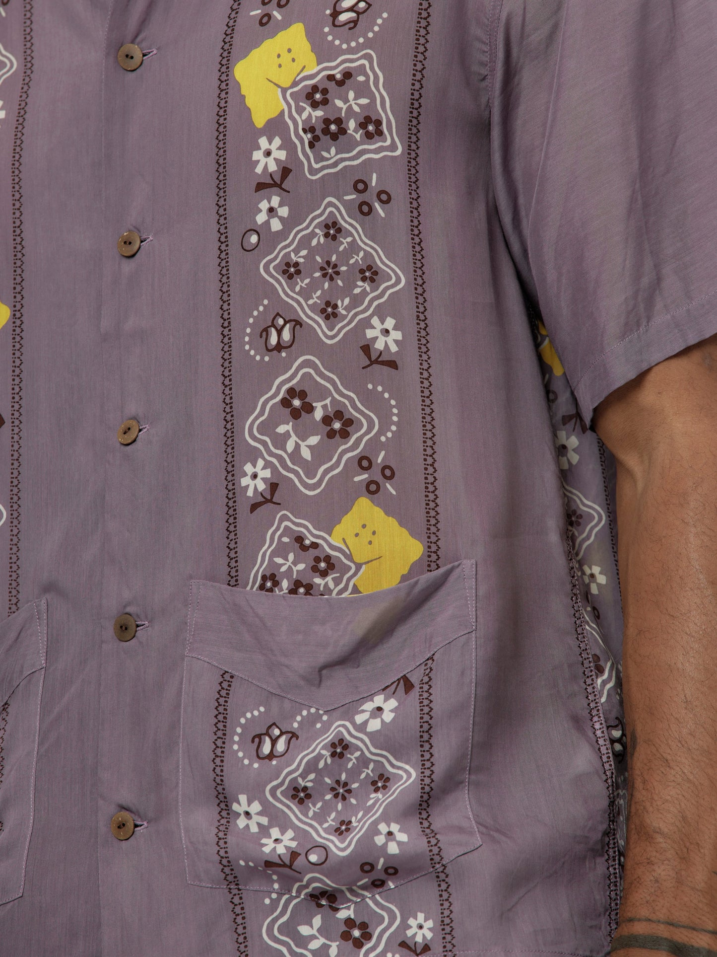Silk Wrangle Peckish Cuba Shirt (Purple)
