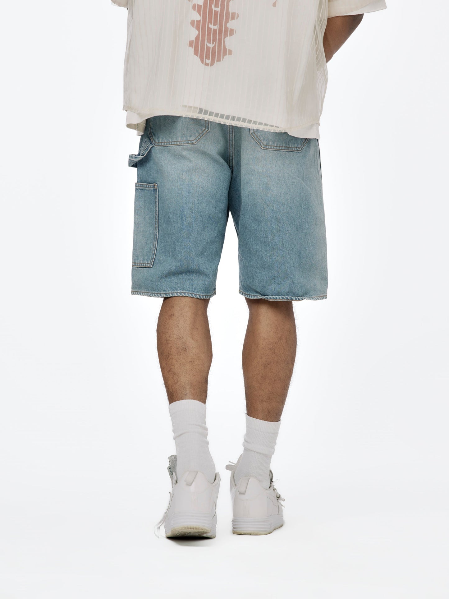 14oz Denim Studs Remake Shorts
