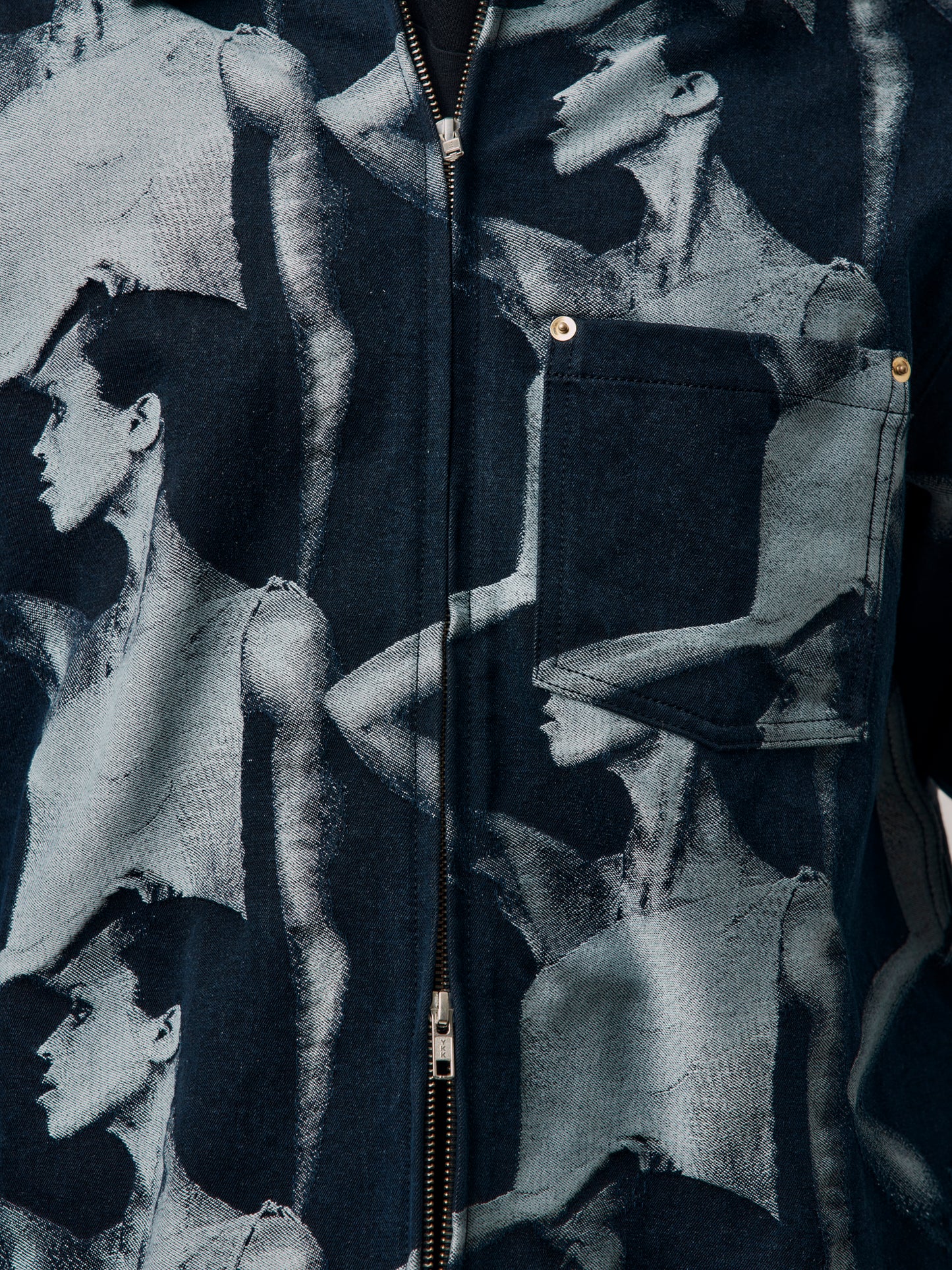 Jet Zip Jacket (Jacquard Face Denim)