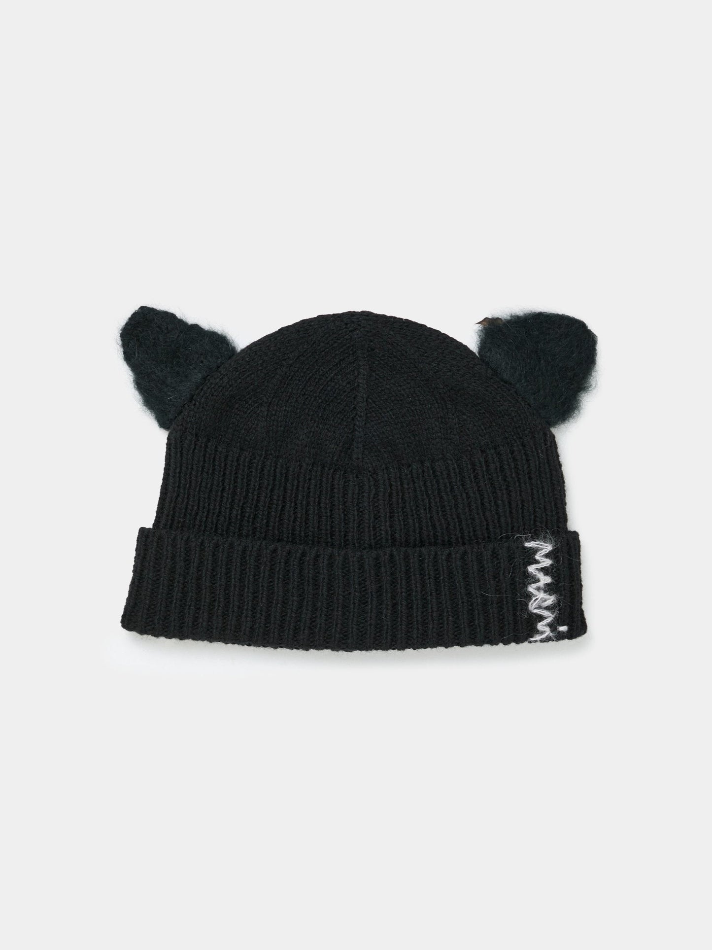 Mohair Ears Beanie (Black)