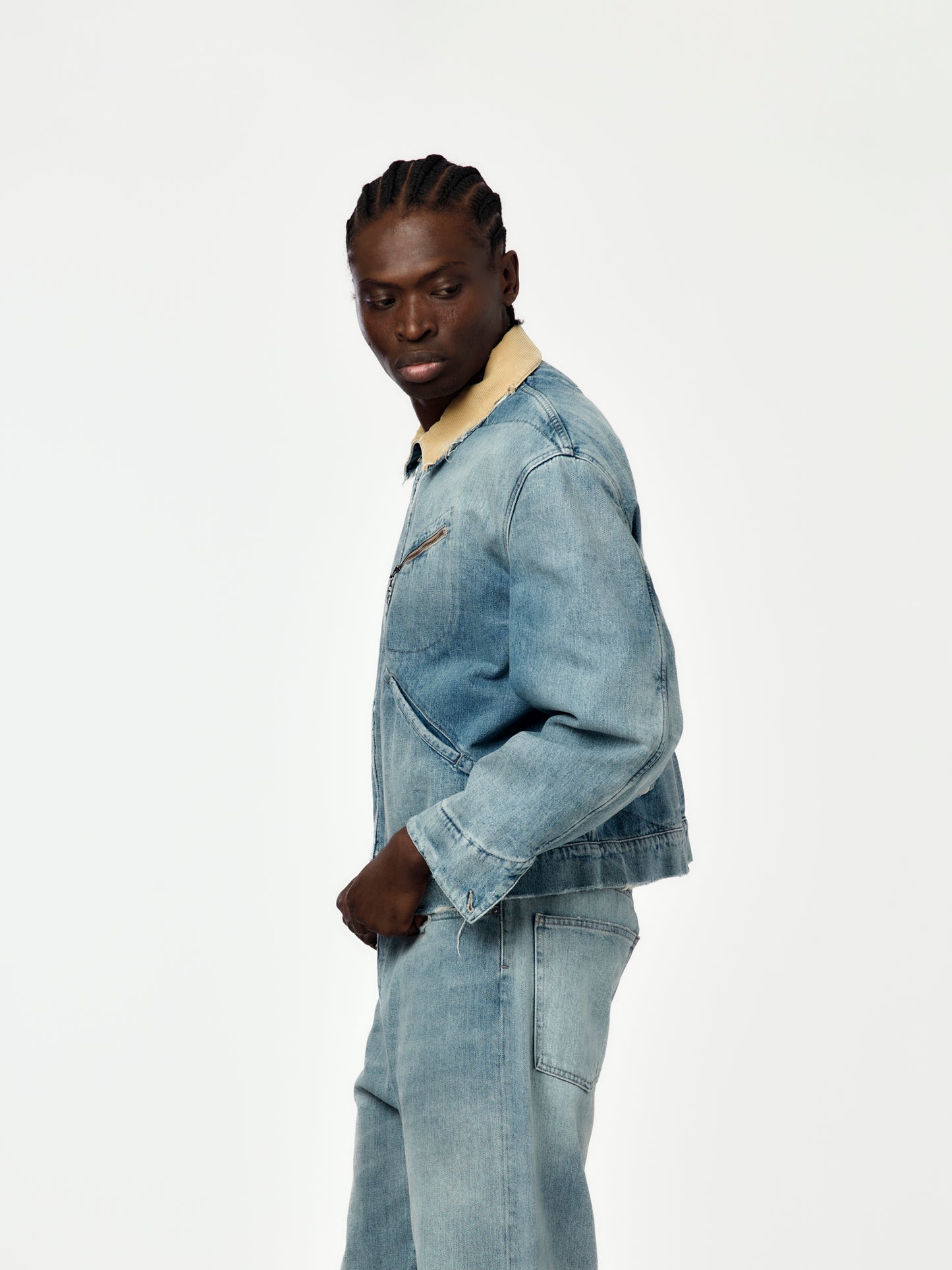 Japanese Denim Sports Jacket (Light Blue)