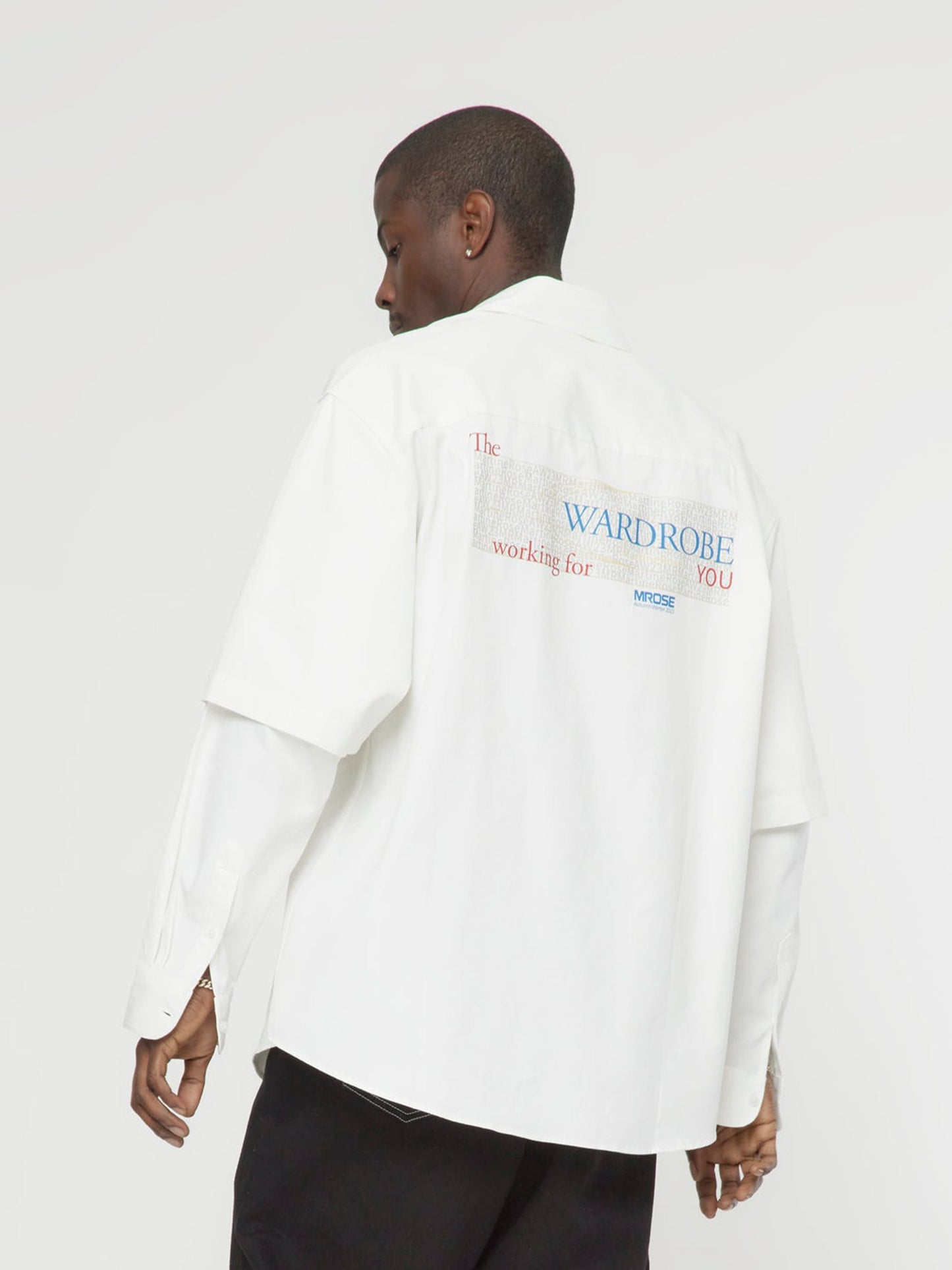 TWIN SLEEVE OVERSHIRT (White)