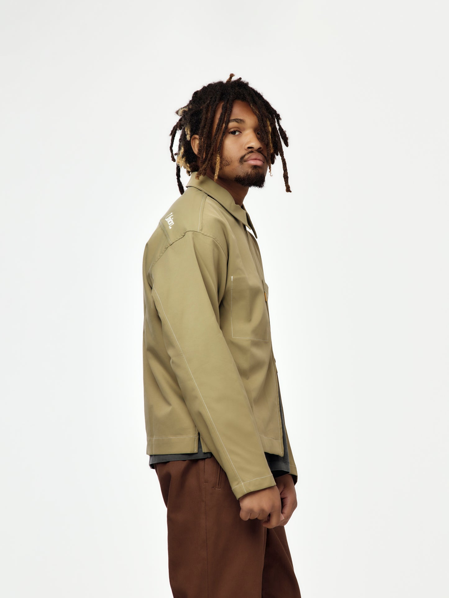 Stacey Zip Shirt (Olive)