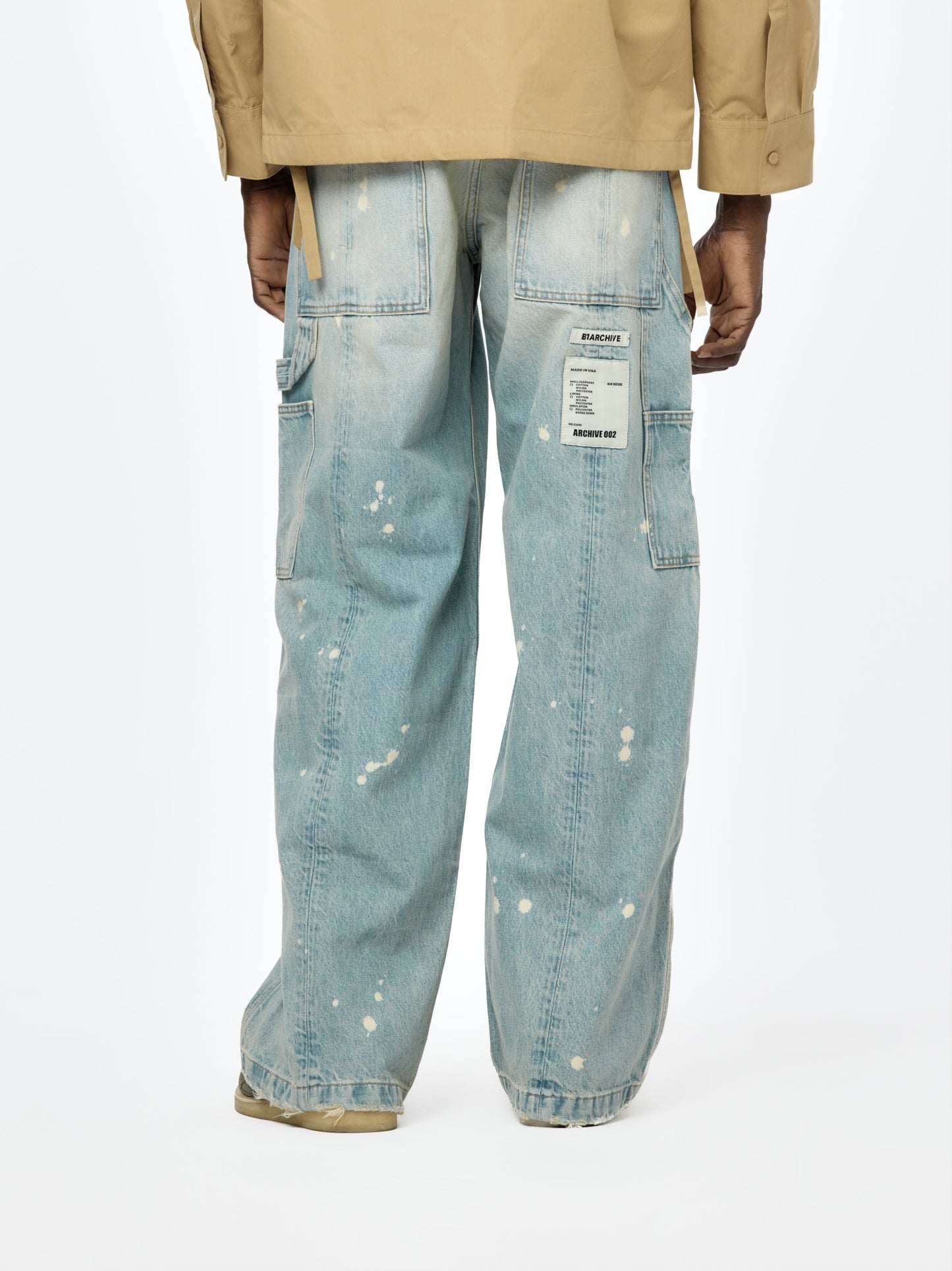 DENIM WIDE LEG CARPENTER (Washed Indigo)