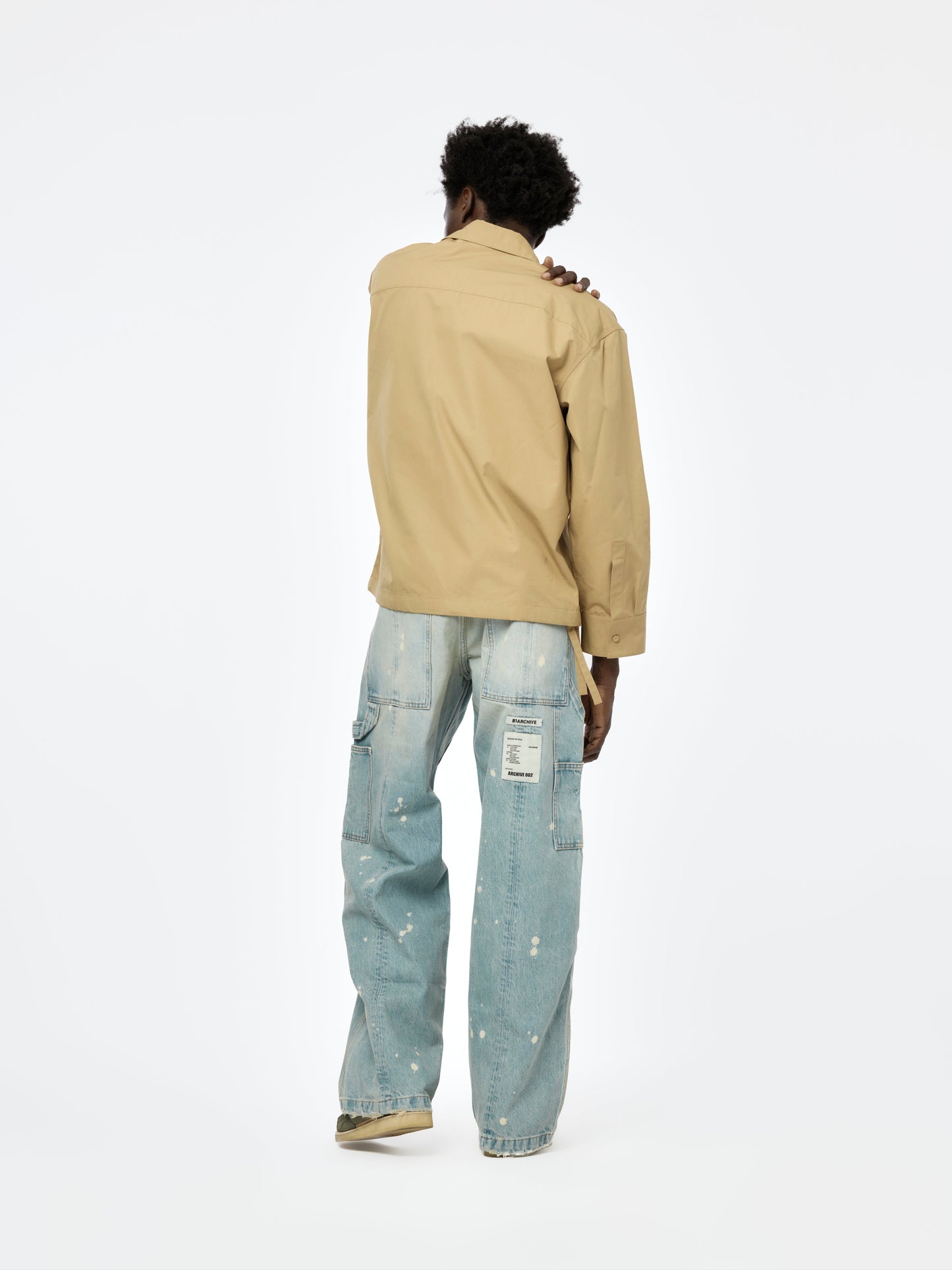 DENIM WIDE LEG CARPENTER (Washed Indigo)