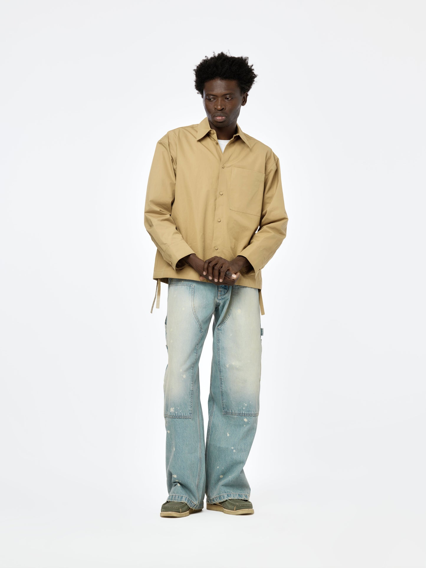 DENIM WIDE LEG CARPENTER (Washed Indigo)