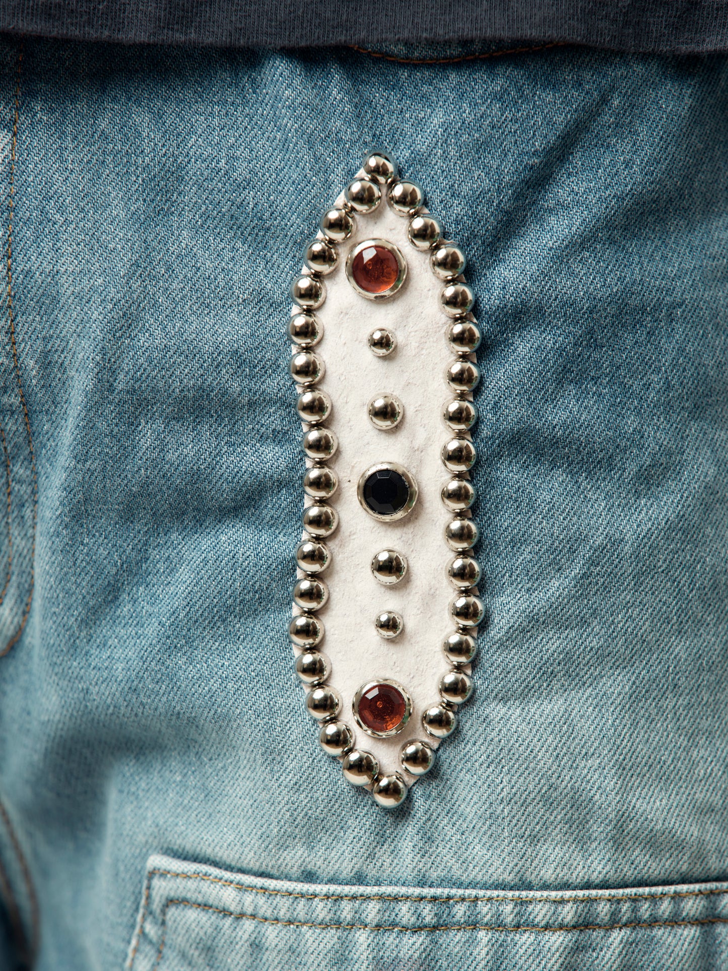 14oz Denim Studs Remake Shorts