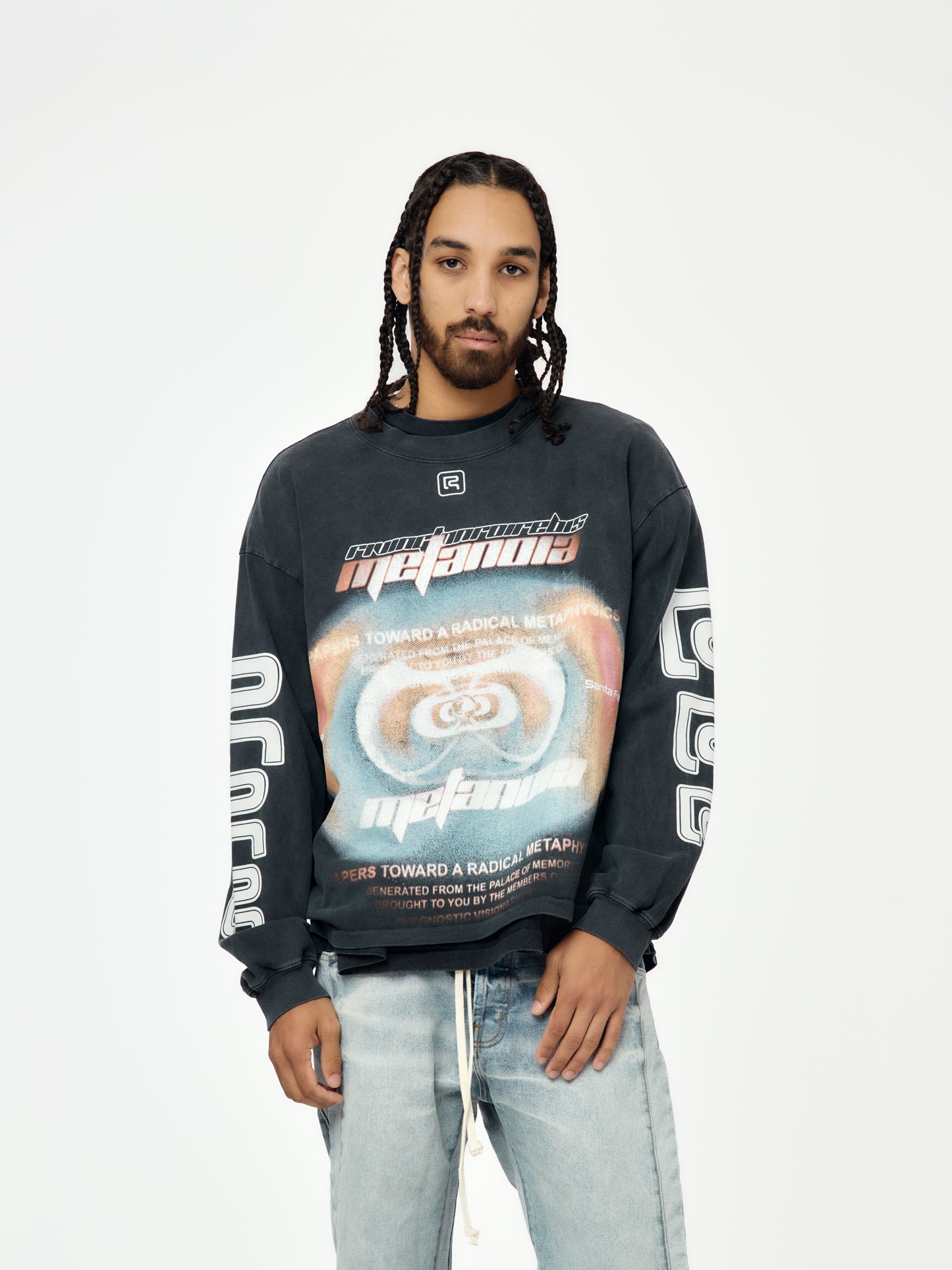 Divinity Paper Garden LS Tee (Faded Black)