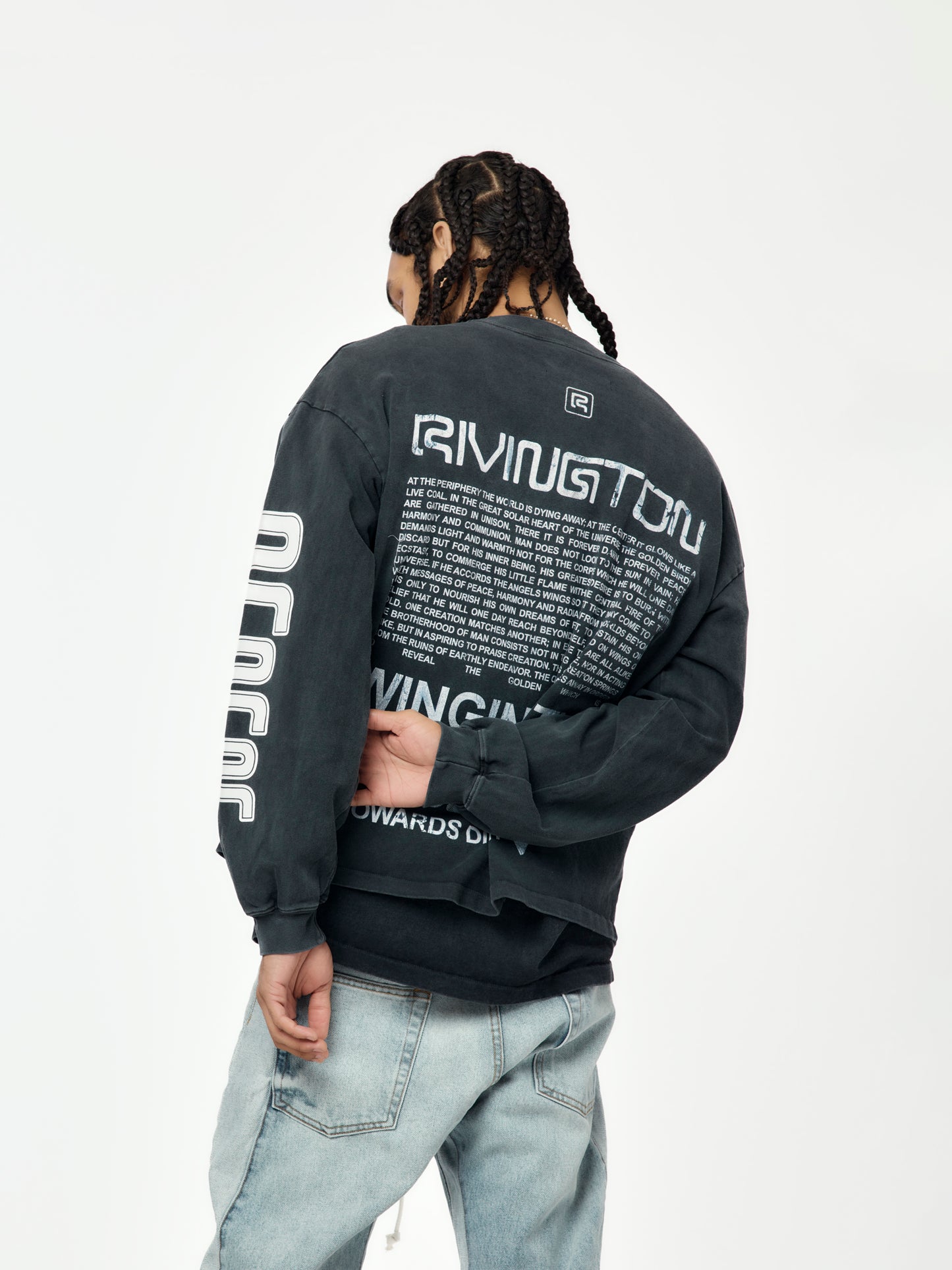 Divinity Paper Garden LS Tee (Faded Black)