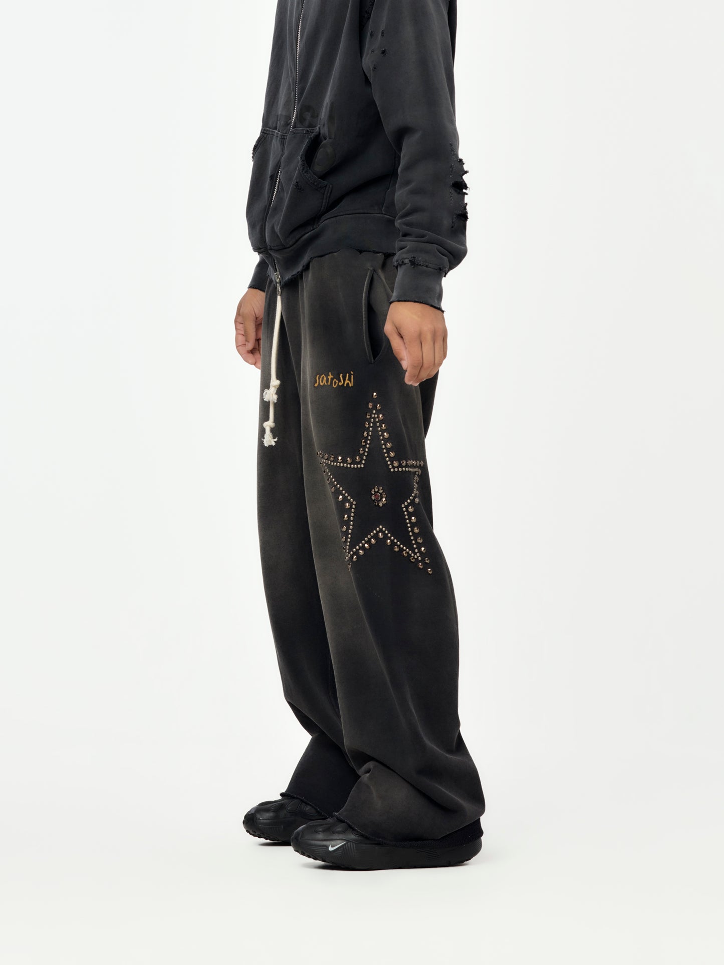 Star Studded Sweatpant (Black)