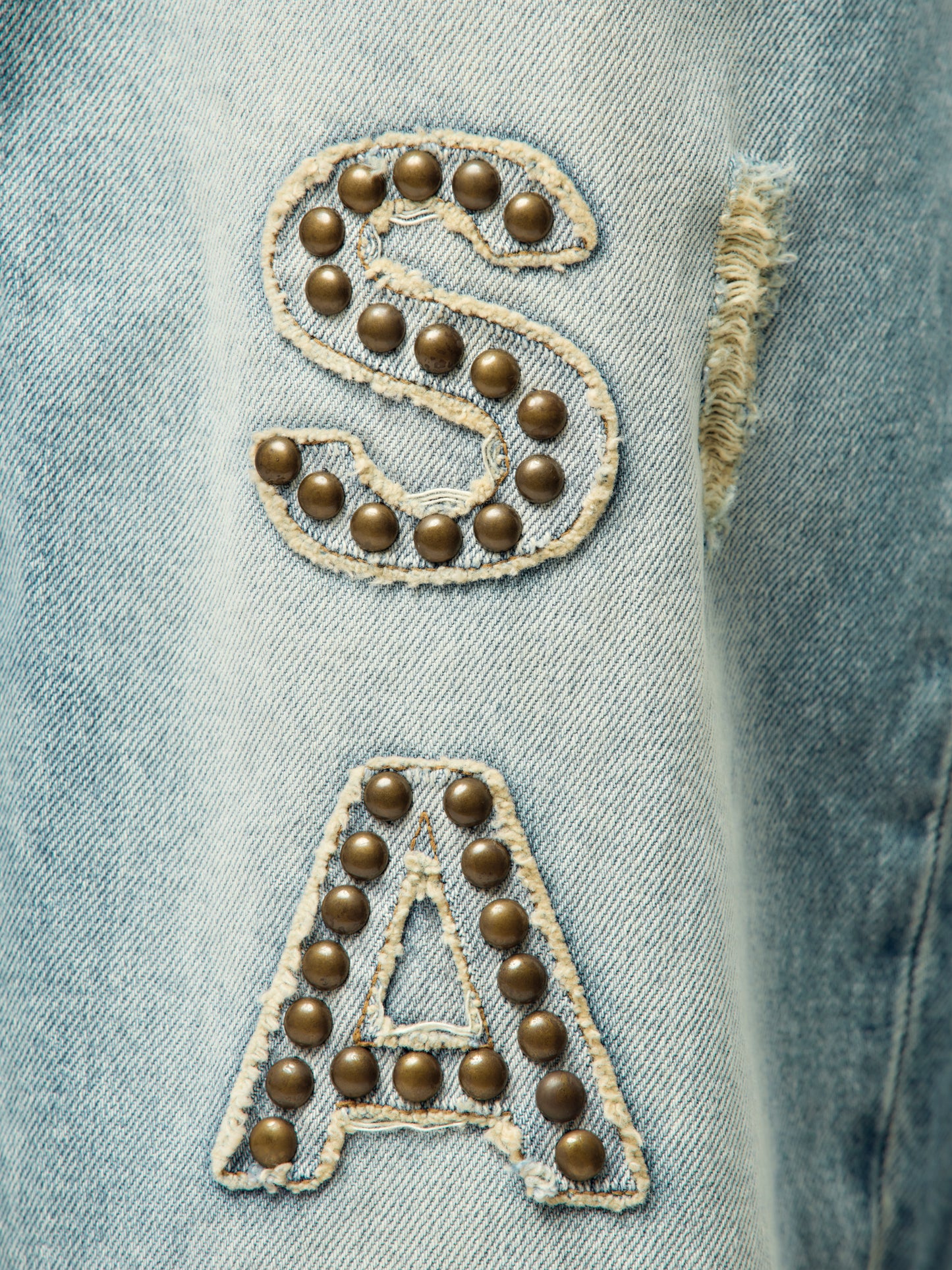Studded Cowboy Denim (Blue Denim)