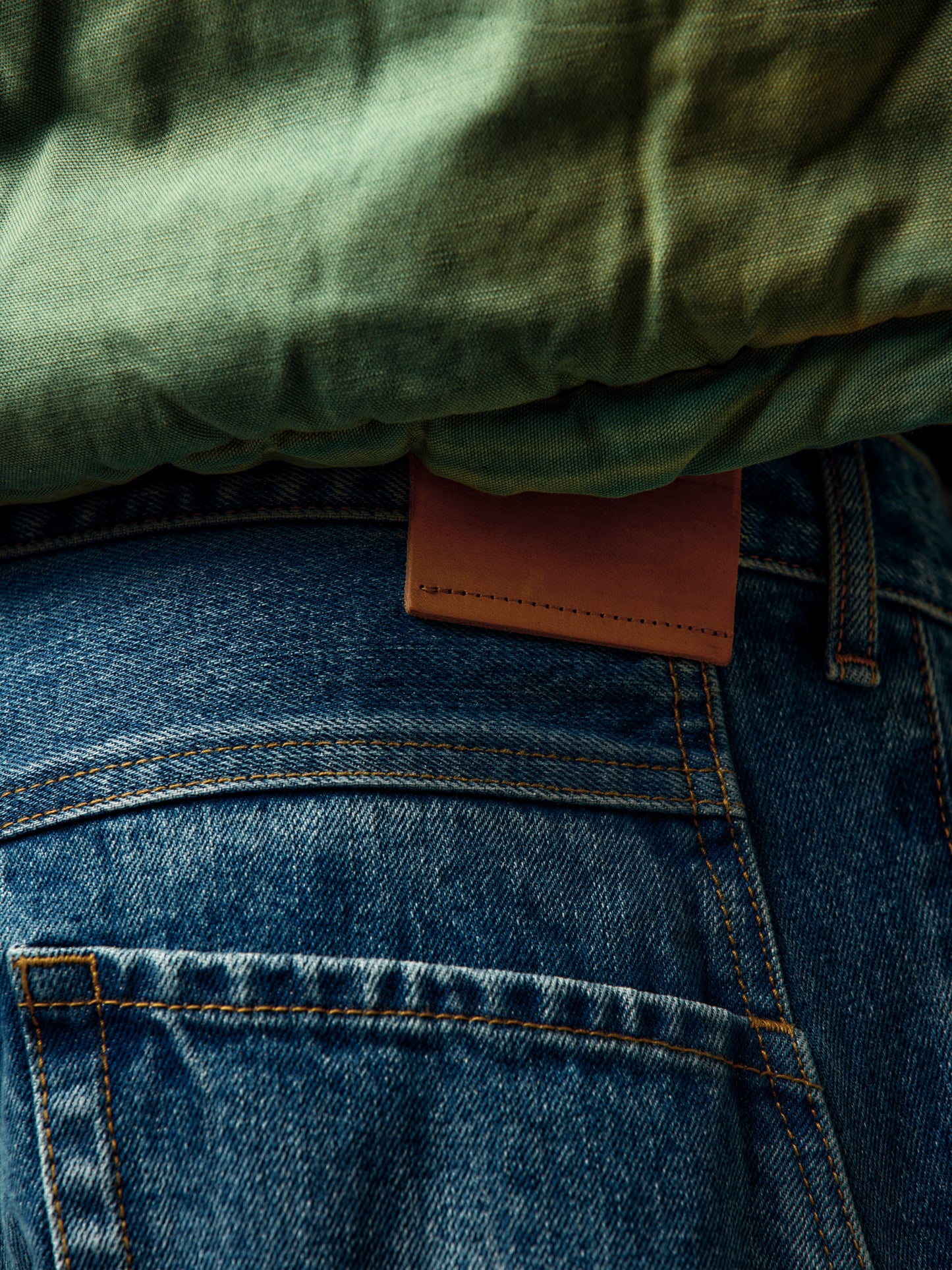 3D Cutting Denim Pants (Indigo)