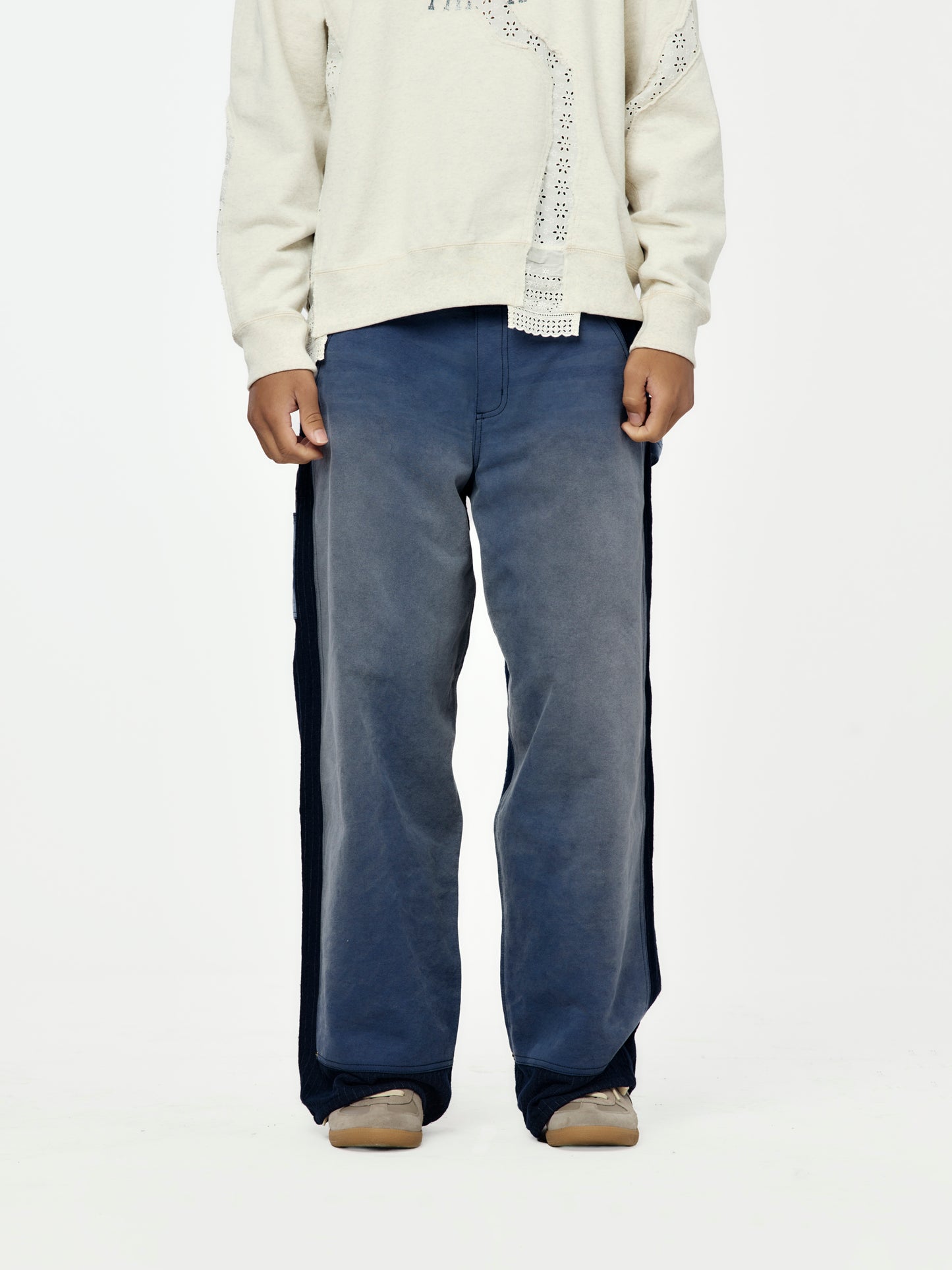 Vintage Effect Work Pants (Blue)