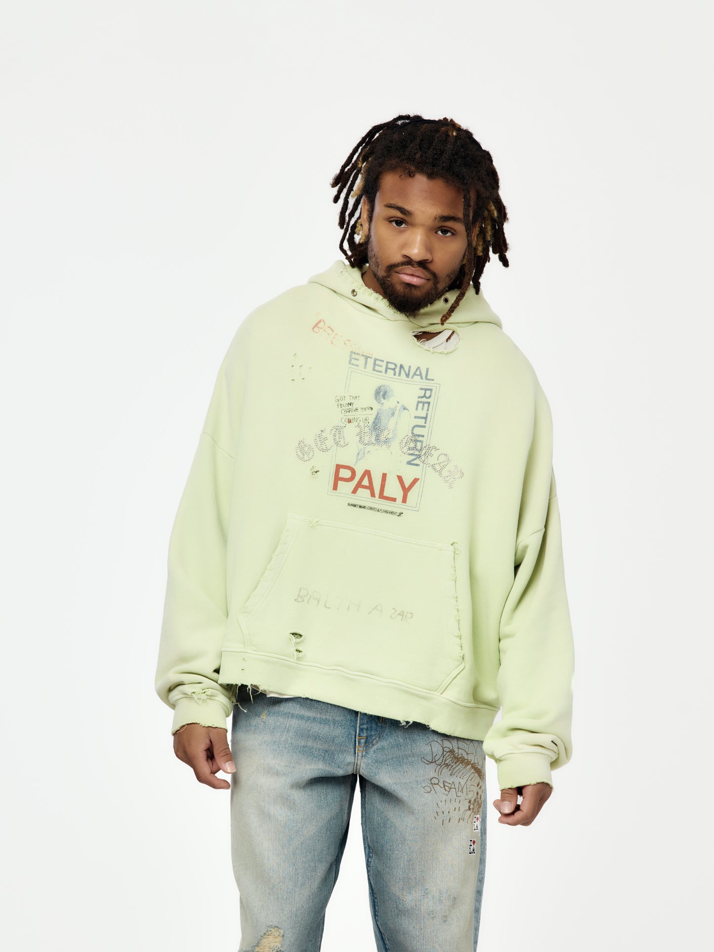 Eternal Return Hooded Sweatshirt (Light Green)