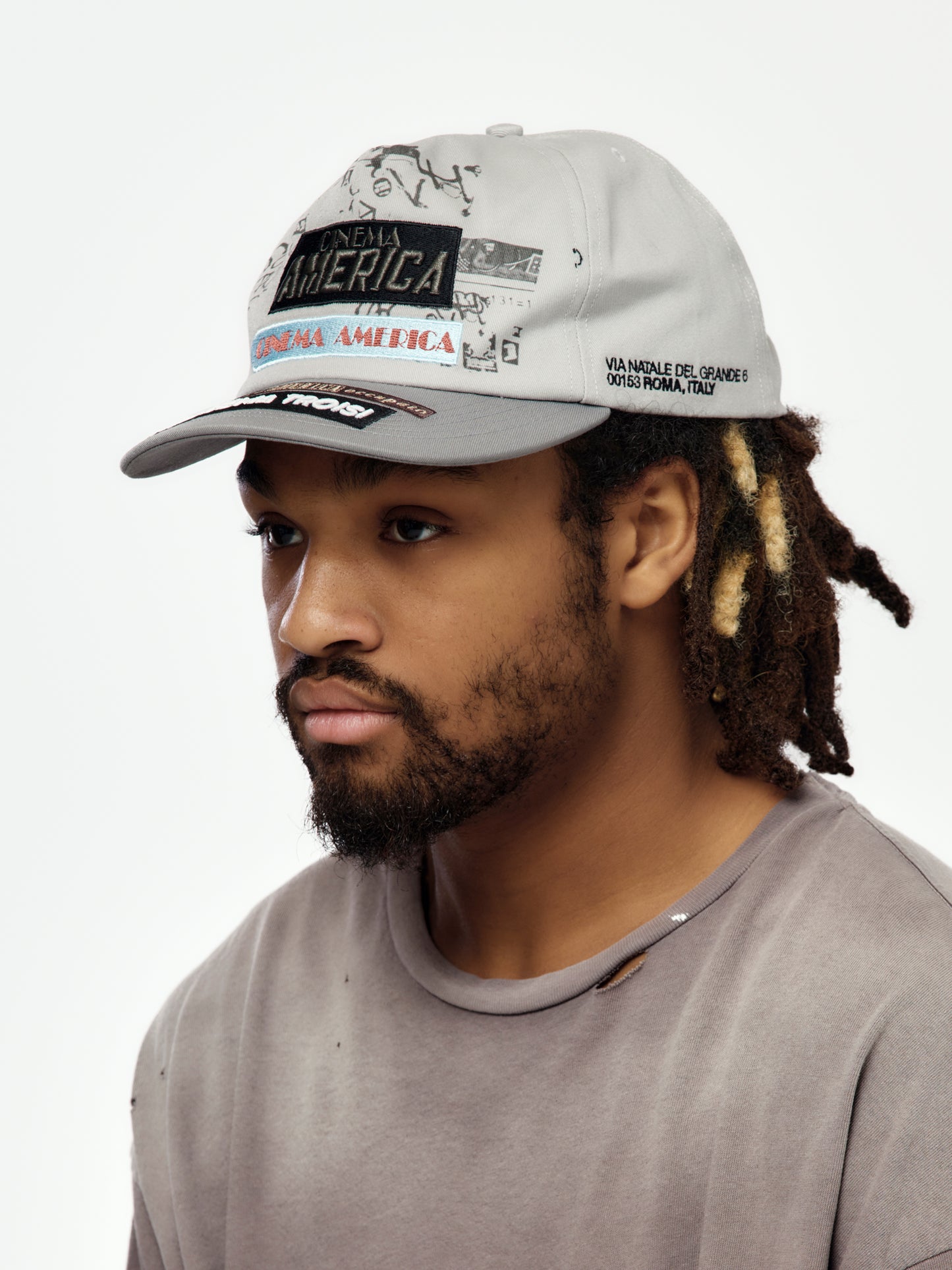 Cinema Troisi 5 Panel Hat (Light Gray)