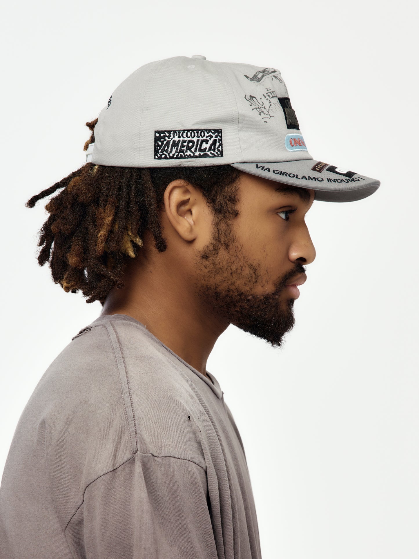 Cinema Troisi 5 Panel Hat (Light Gray)