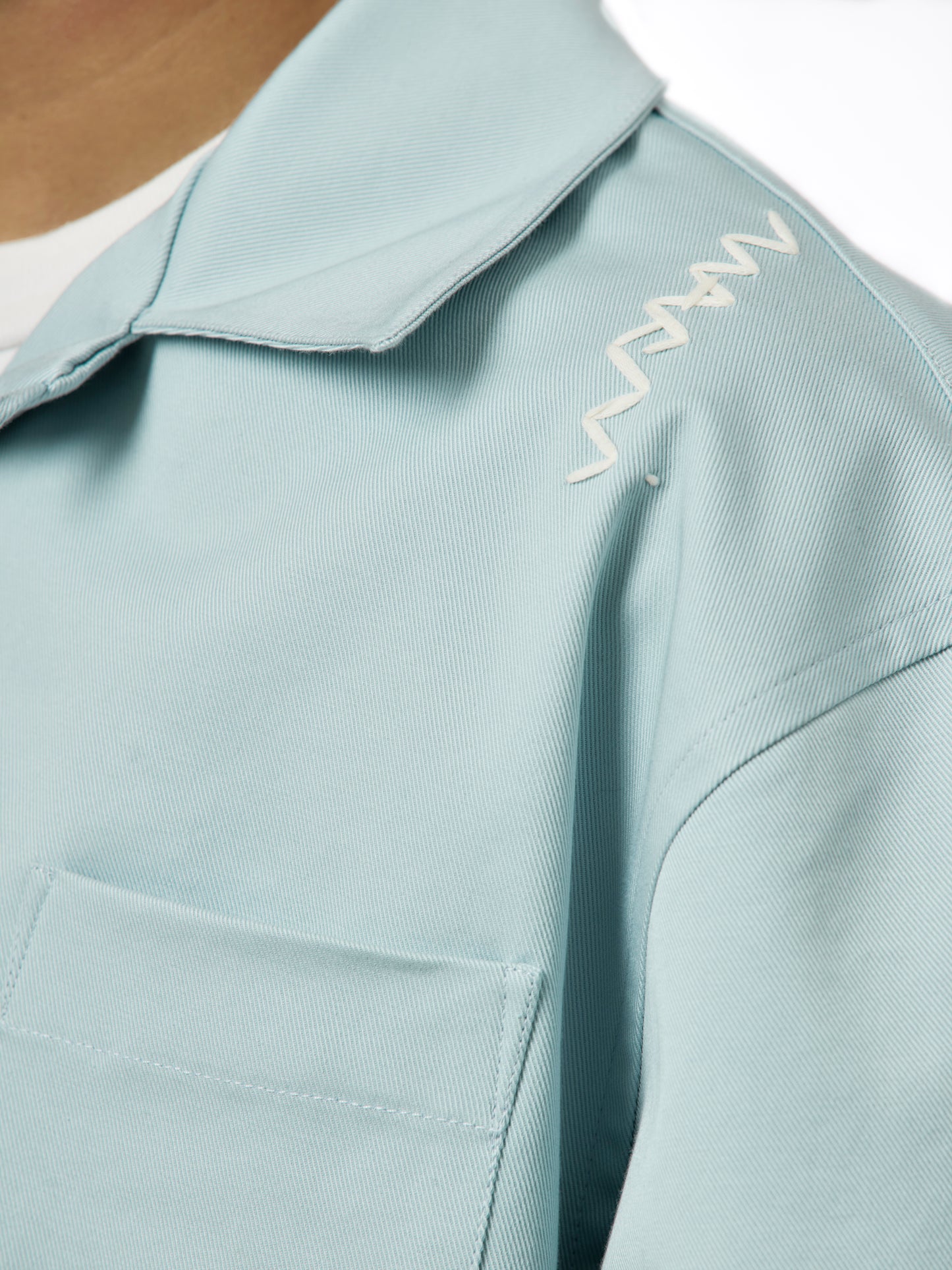 Short Sleeve Bowling Shirt (Leaden Blue)