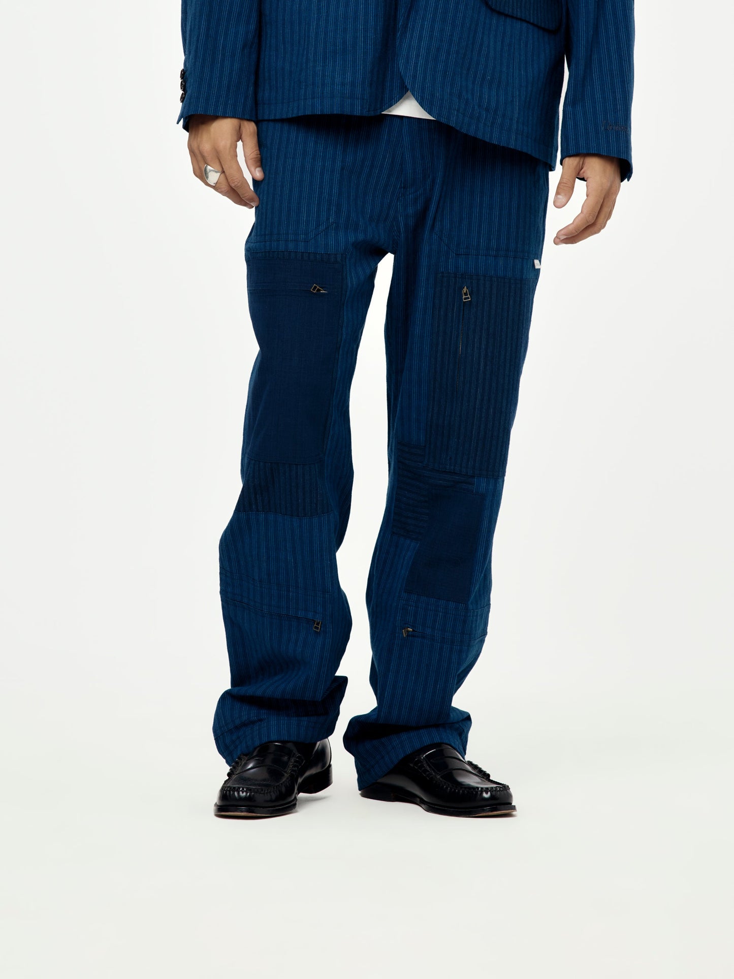 Yuge Fabric Barrow Pant (Navy)