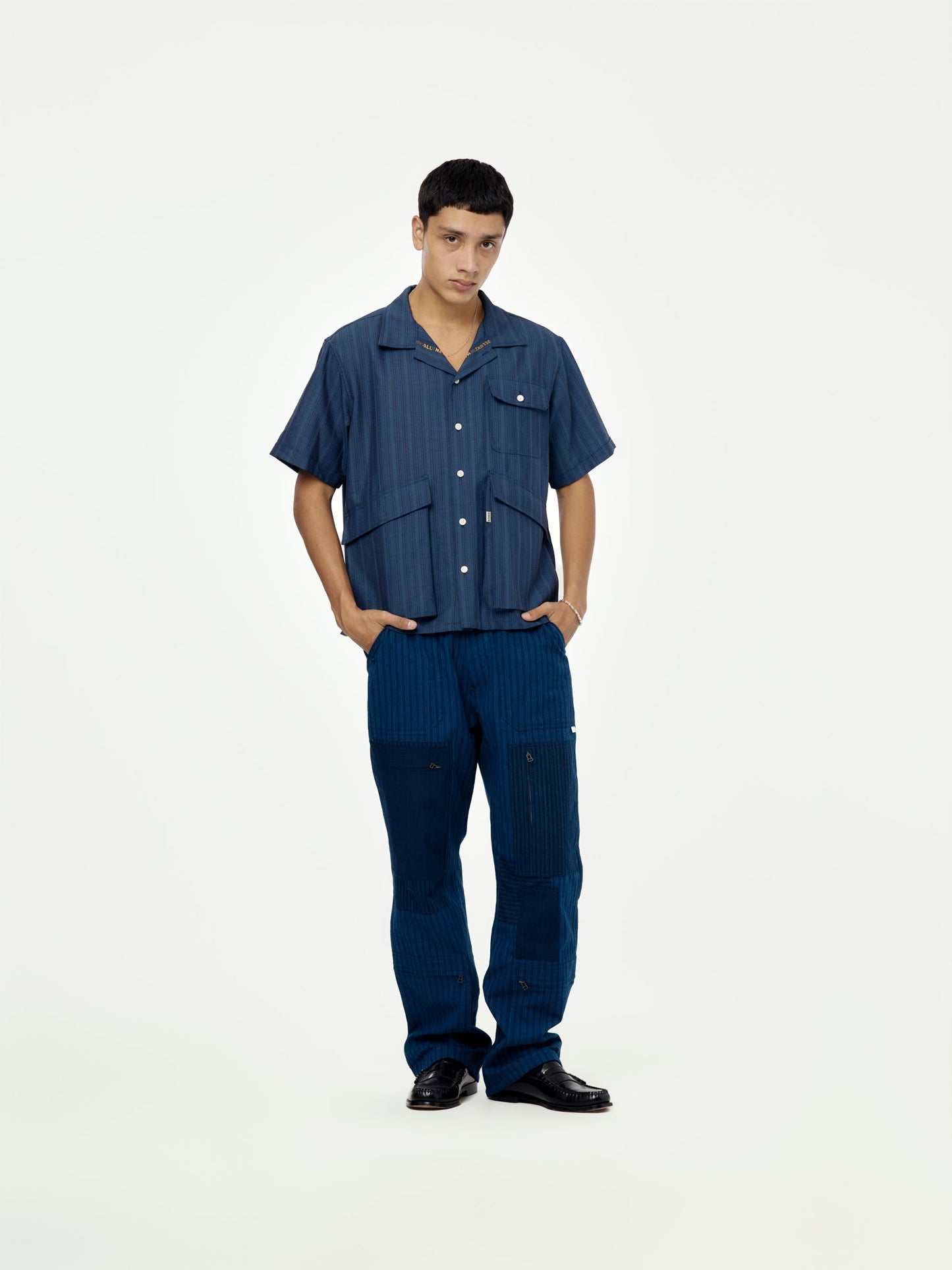 Yuge Fabric Barrow Pant (Navy)