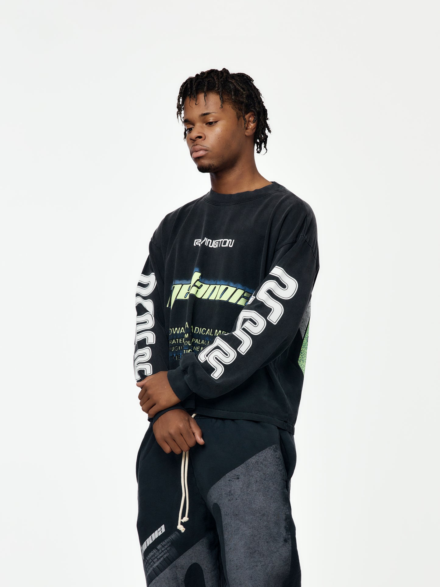 Radical Paper Garden LS Tee (Faded Black)