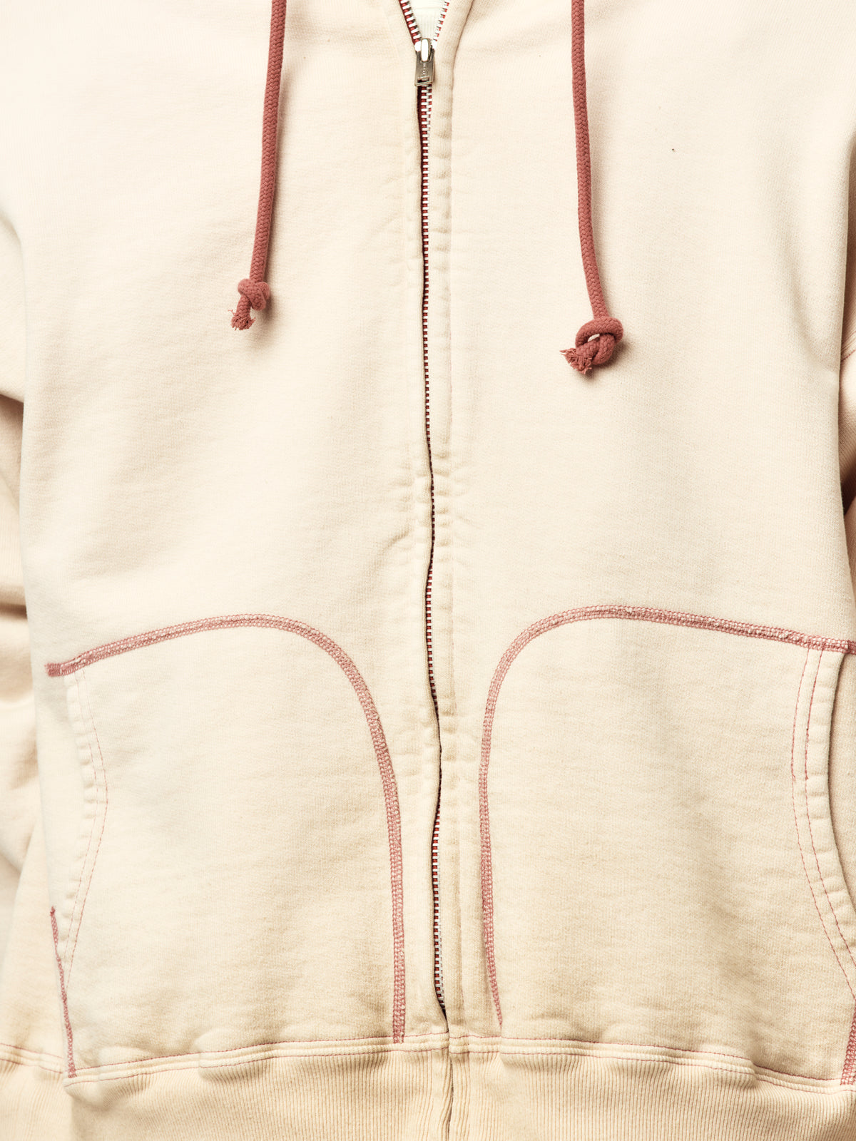 Overfaded Zip Hoodie (Faded Red)
