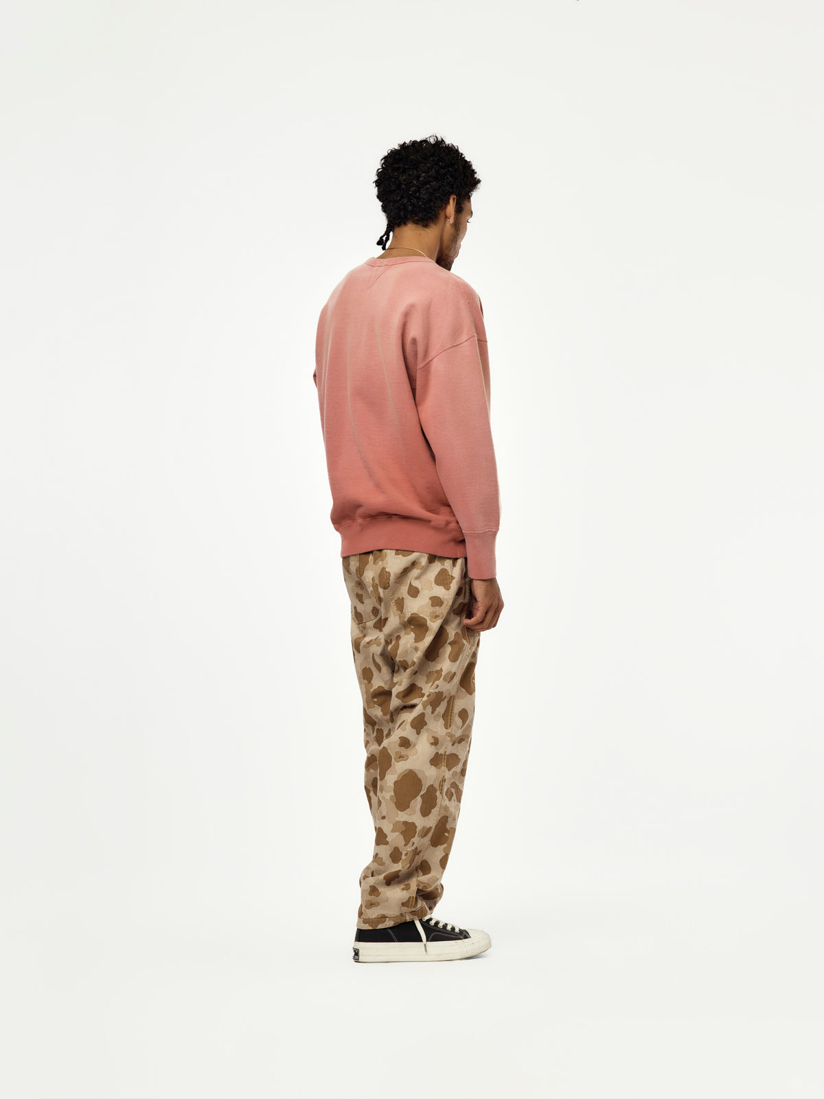 Faded Double V Sweatshirt (Red)