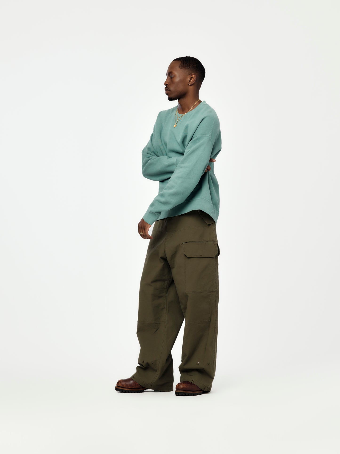 JUMBO SB SWEAT L/S DMGD (Green)