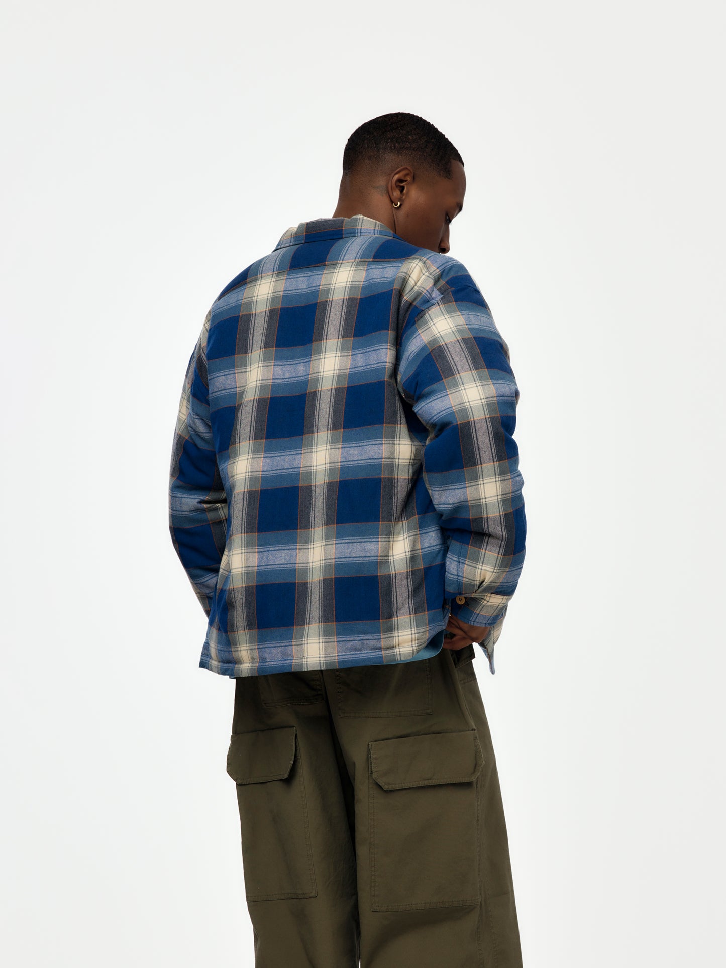 KEESEY CHECK DOWN JACKET (Blue)