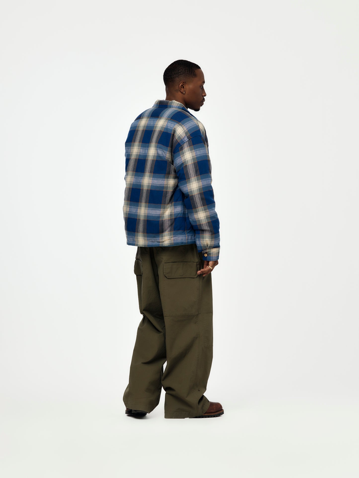 KEESEY CHECK DOWN JACKET (Blue)