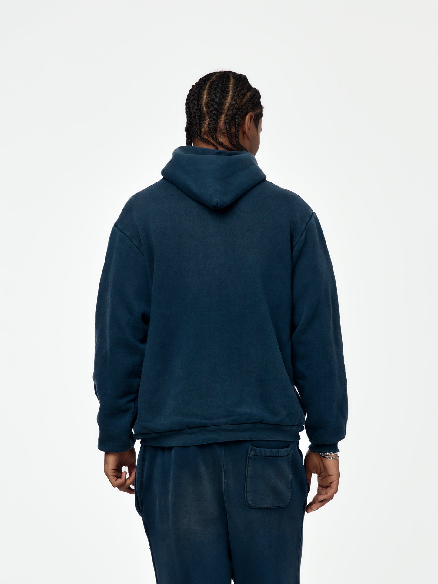 Vintage Zip Sweat Hoodie (Navy)