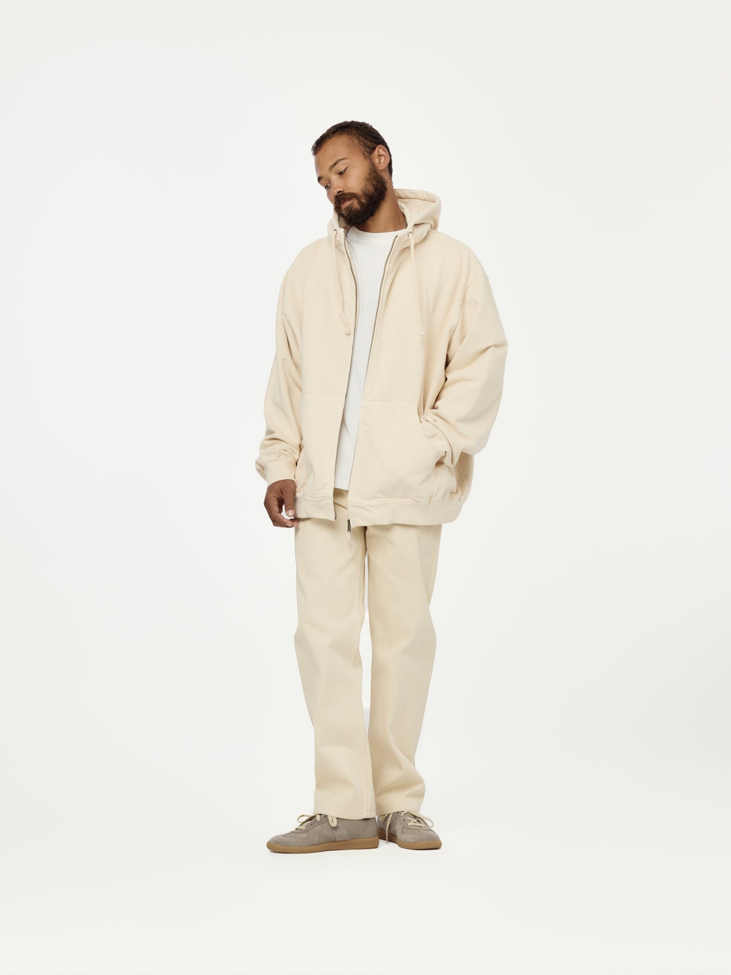 Zip Sweatshirt (Beige)