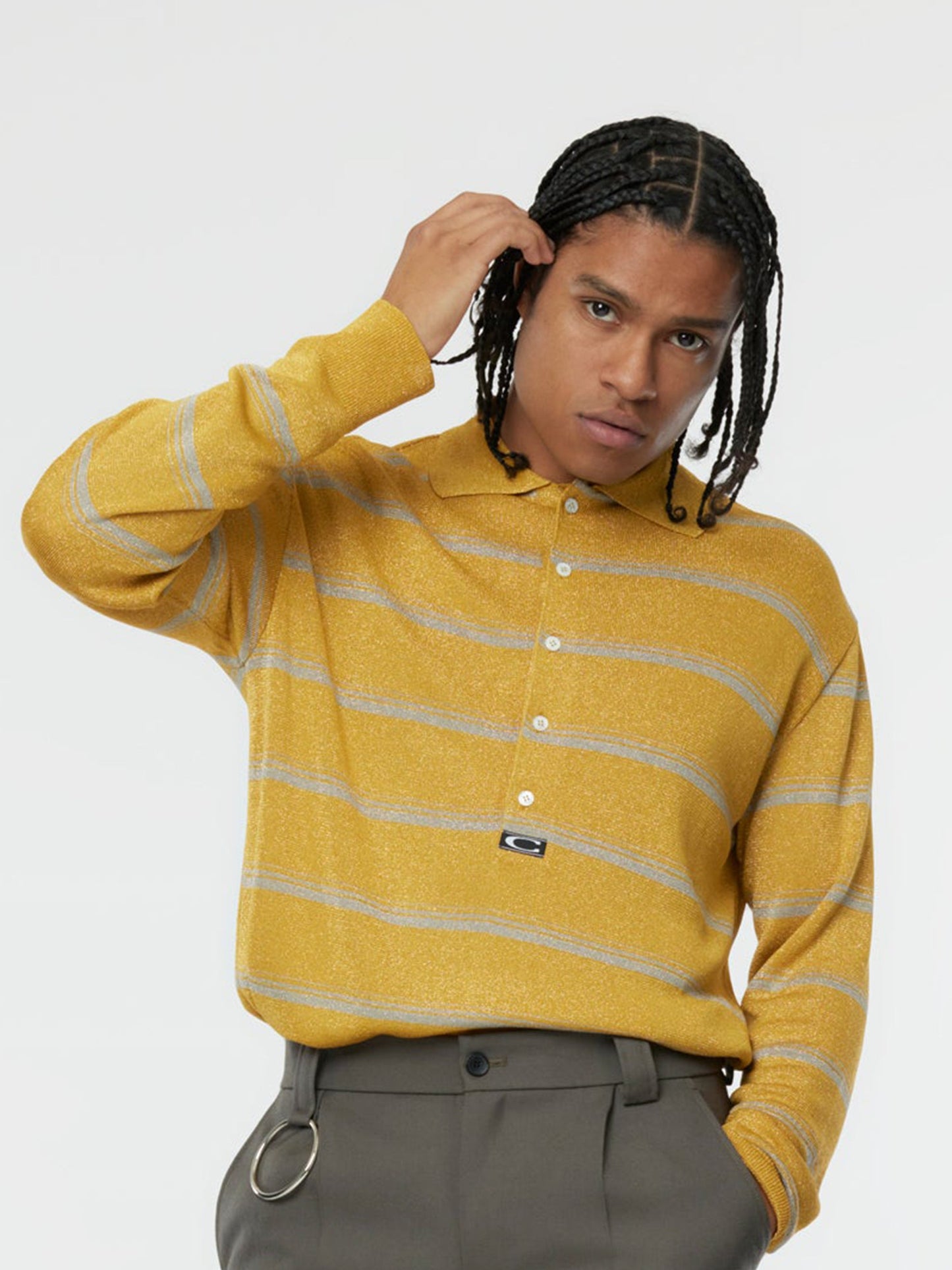OVERSIZED DAD LUREX POLO