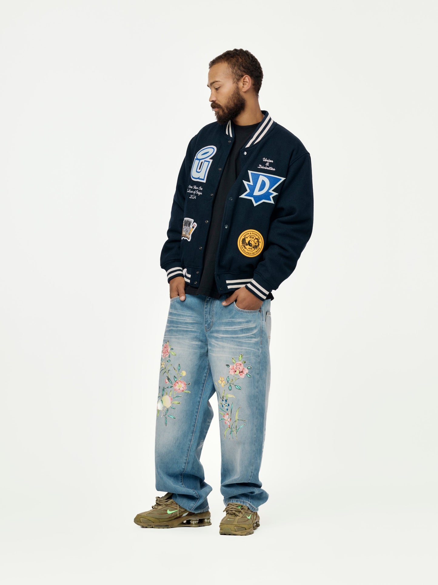Divinities x Union Varsity Jacket (Navy)