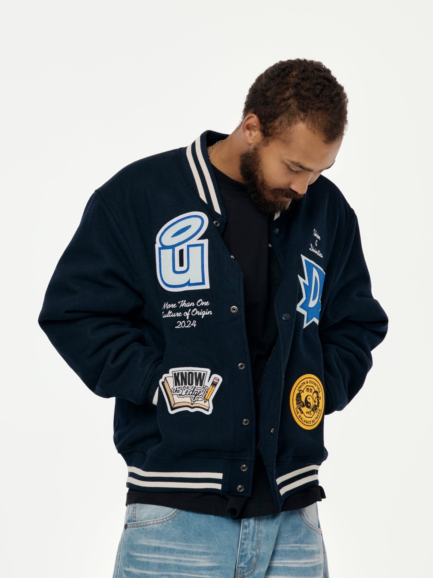 Divinities x Union Varsity Jacket (Navy)