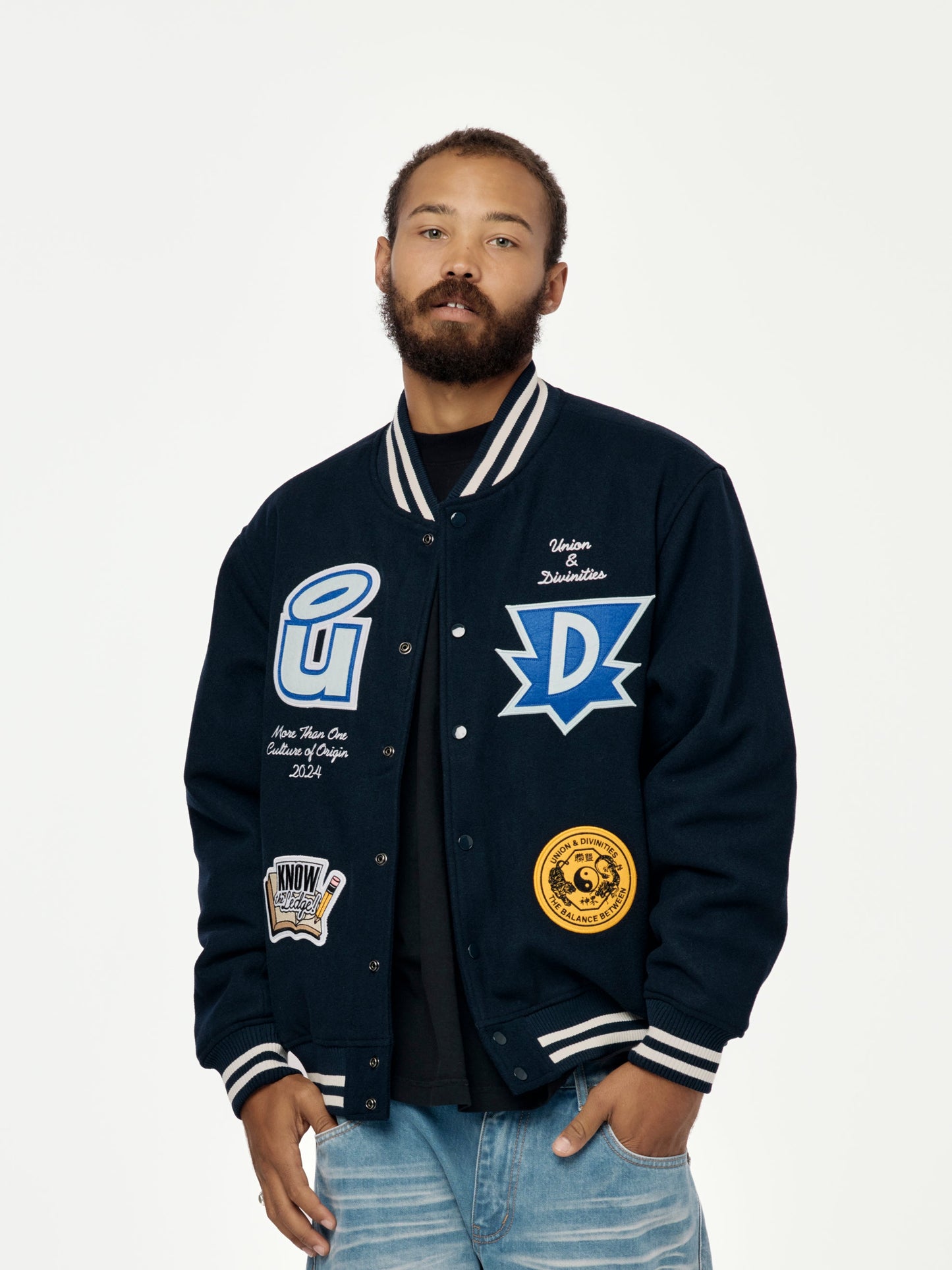 Divinities x Union Varsity Jacket (Navy)
