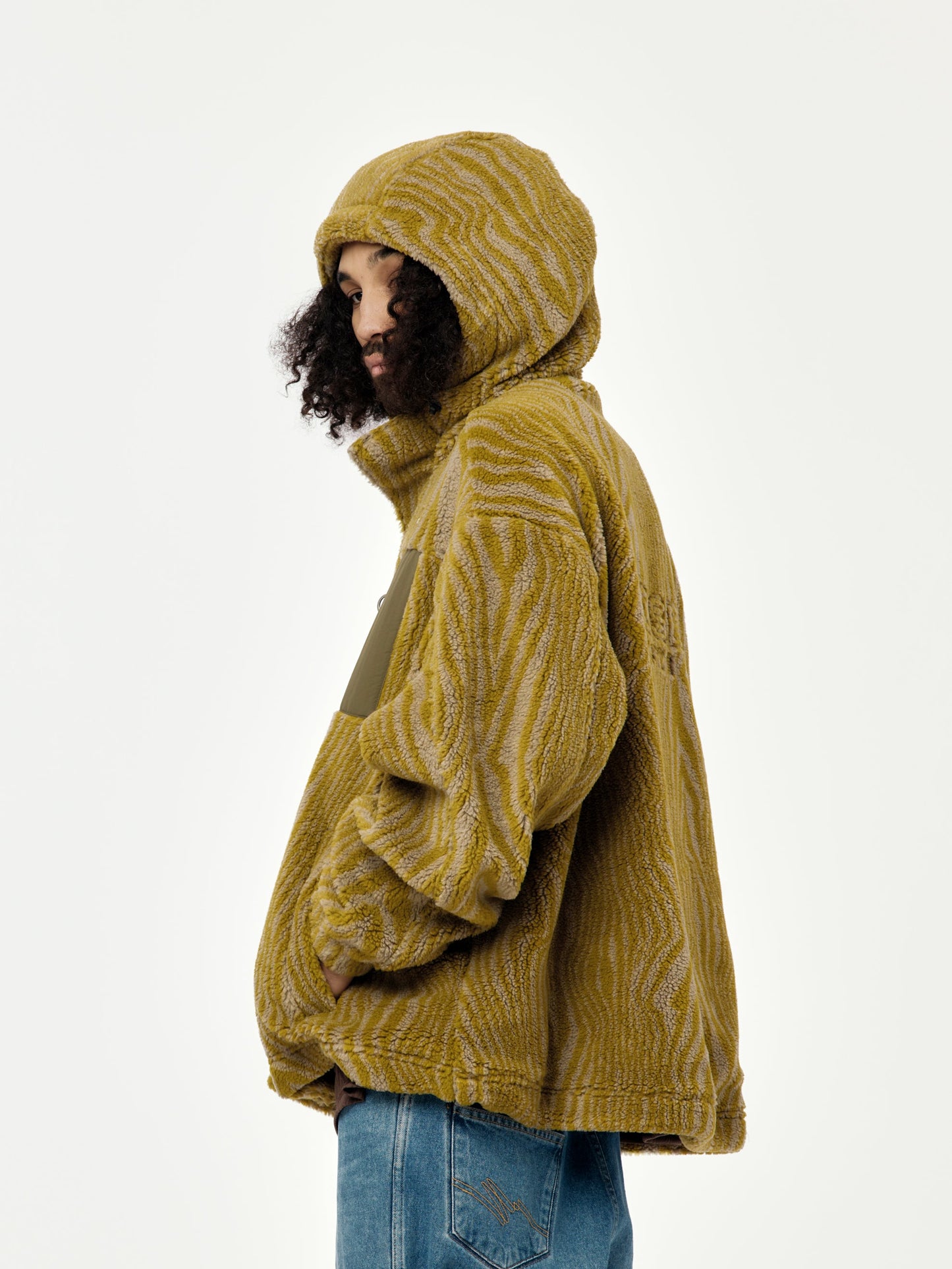 Oversized Fleece (Green/Beige)