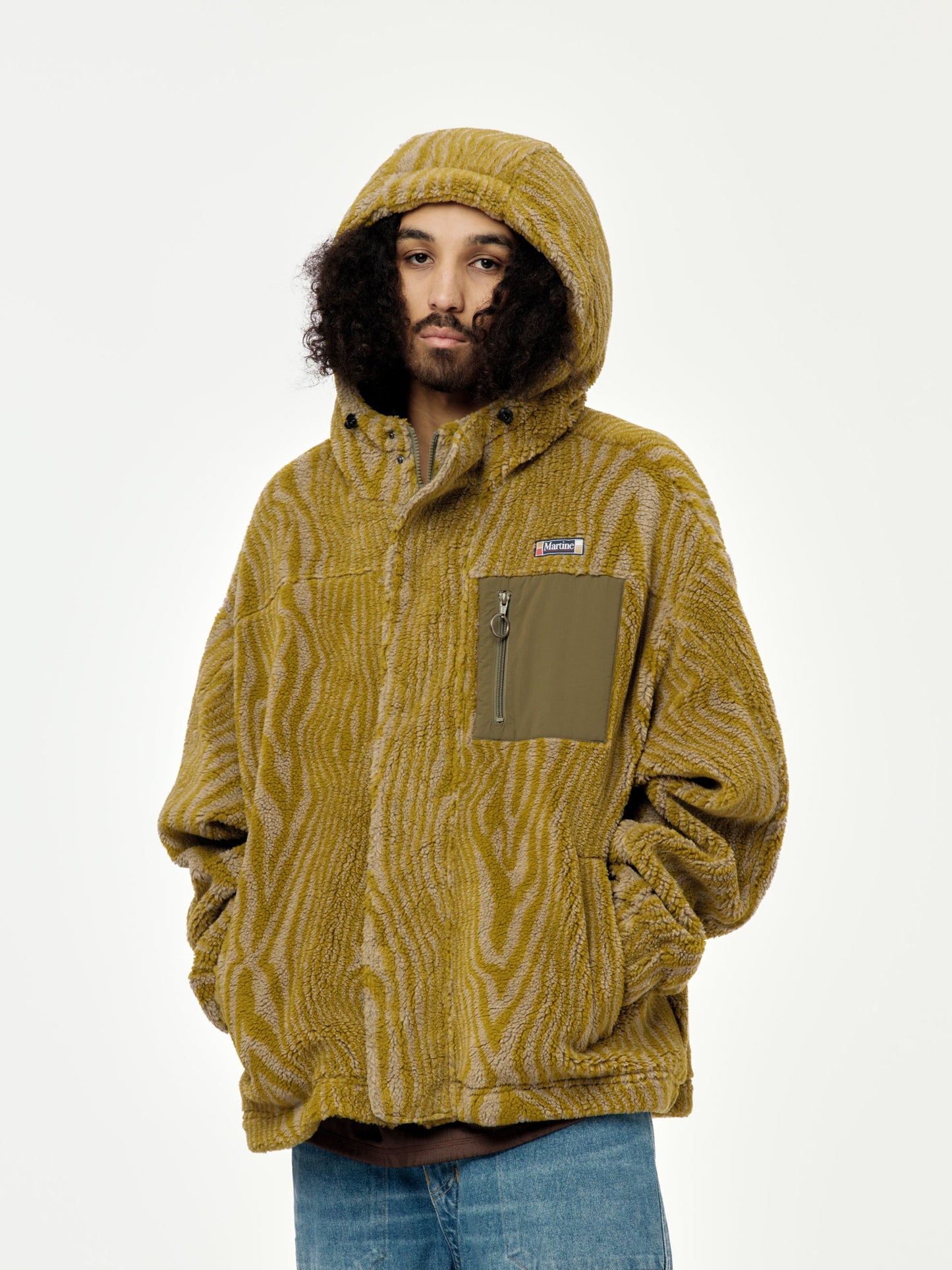 Oversized Fleece (Green/Beige)