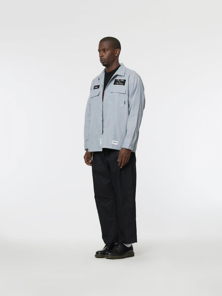 Buy Neighborhood STRIPE WORK SHIRT LS (BLUE) Online at UNION LOS