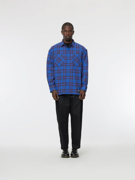 TARTAN CHECK LS SHIRT (BLUE)