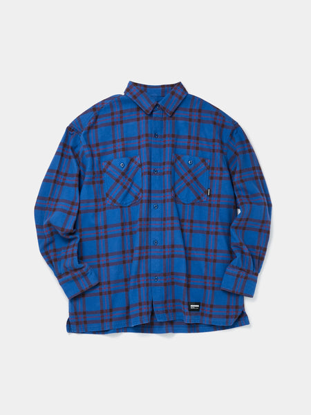 TARTAN CHECK LS SHIRT (BLUE)