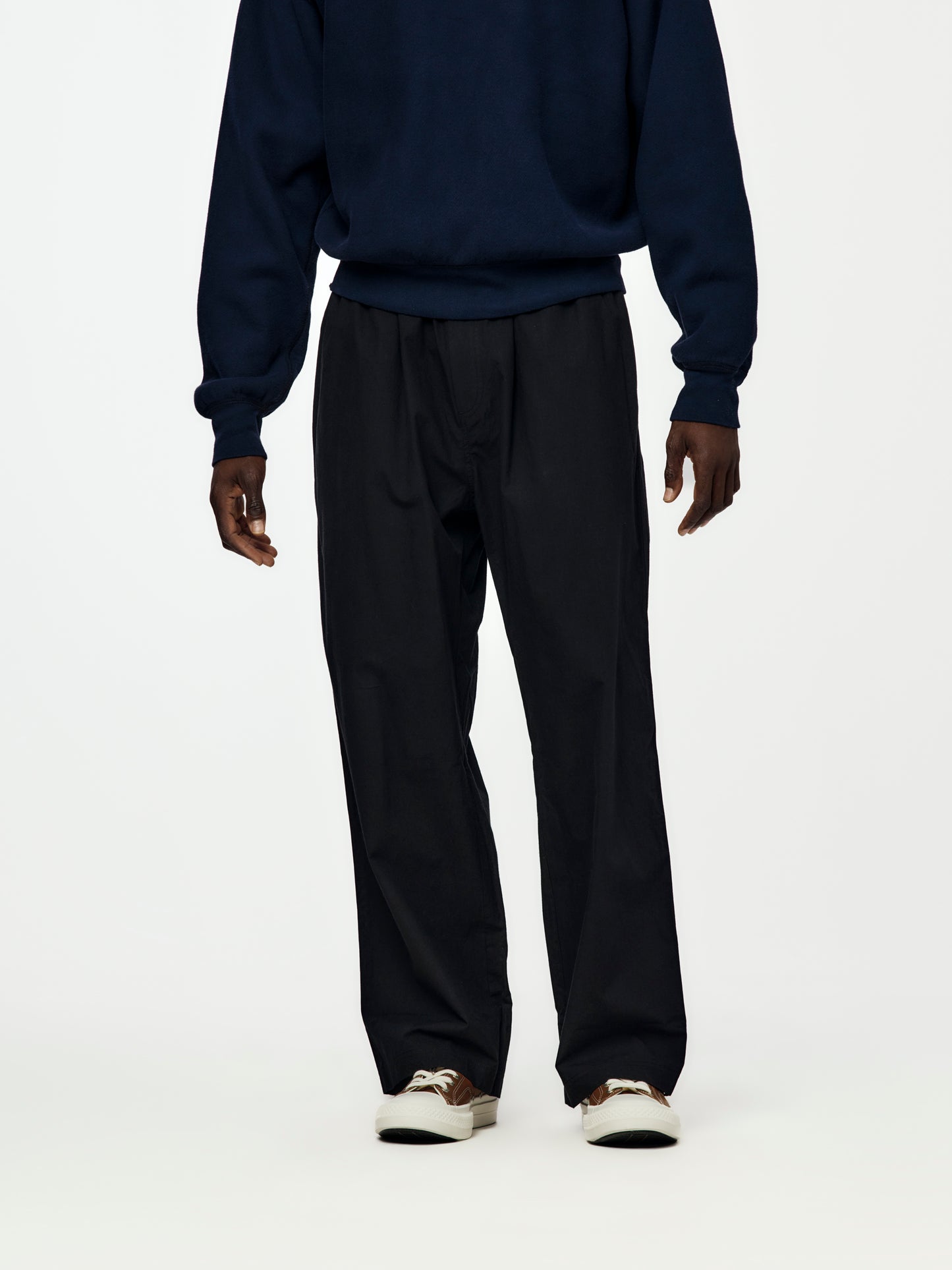 Trow Drawstring Waist Pants (Black)