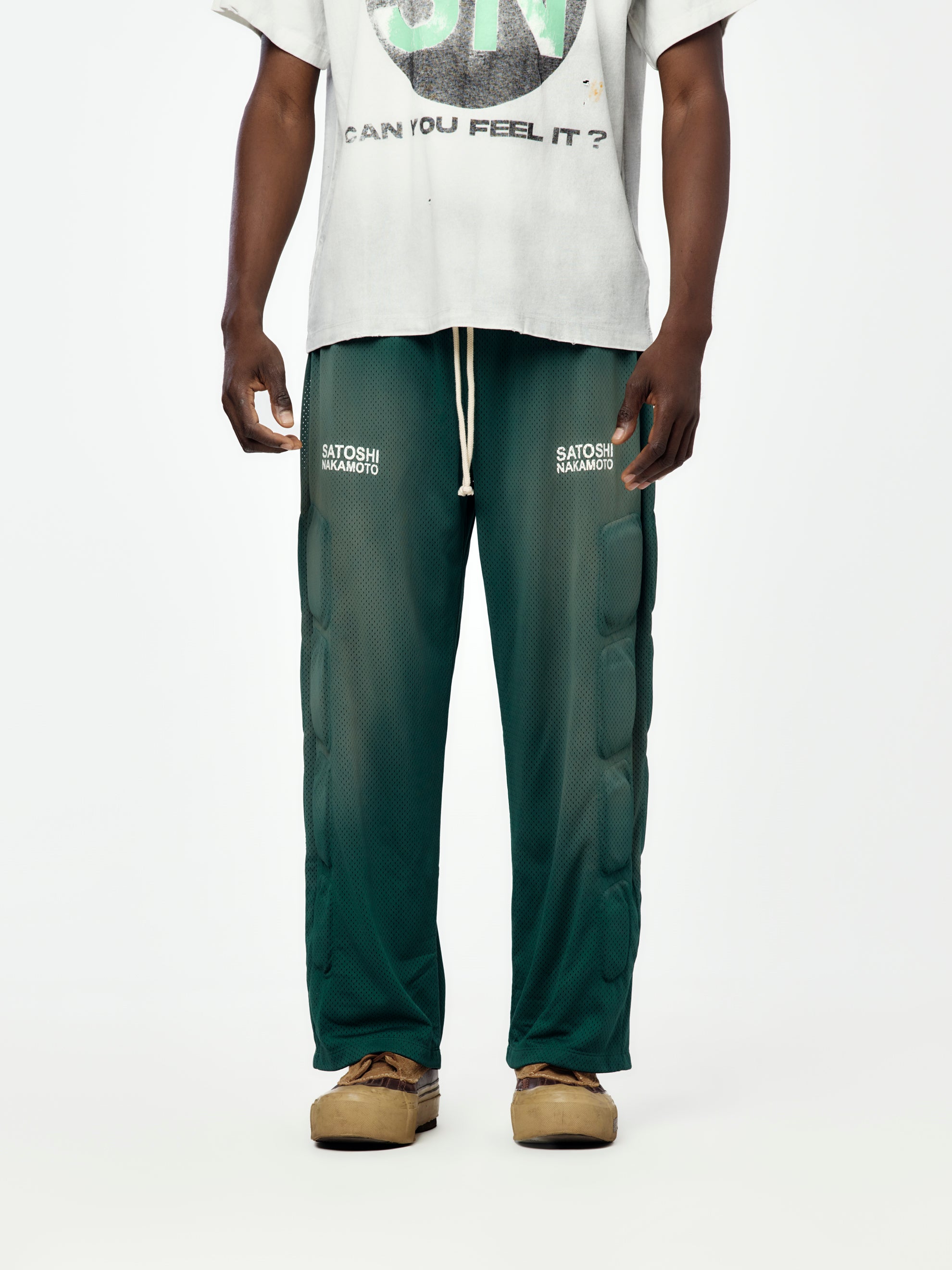 Satoshi Nakamoto Mesh Moto Lounge Pant (Green) - UNION LOS ANGELES