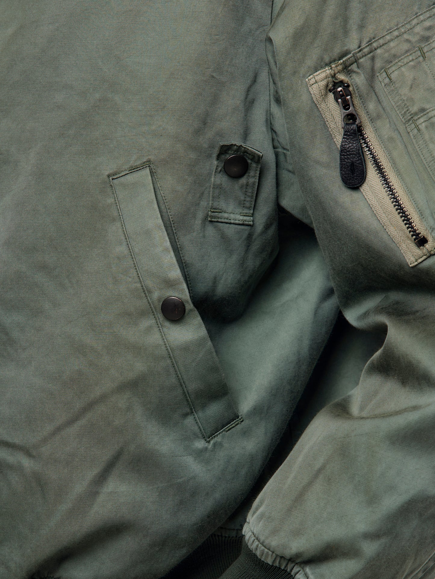 Vintage Silk Flight Custom Jacket (Sage)